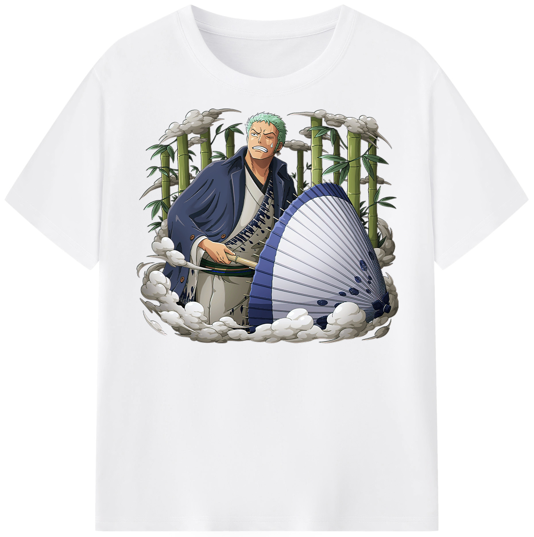 ワンピース ロロノア・ゾロ ONE PIECE Roronoa Zoro 綿100％半袖Tシャツ（フロントプリント）