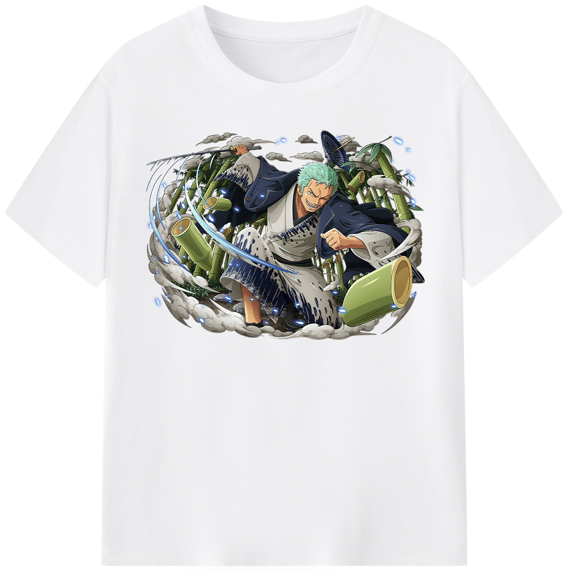 ワンピース ロロノア・ゾロ ONE PIECE Roronoa Zoro 綿100％半袖Tシャツ（フロントプリント）