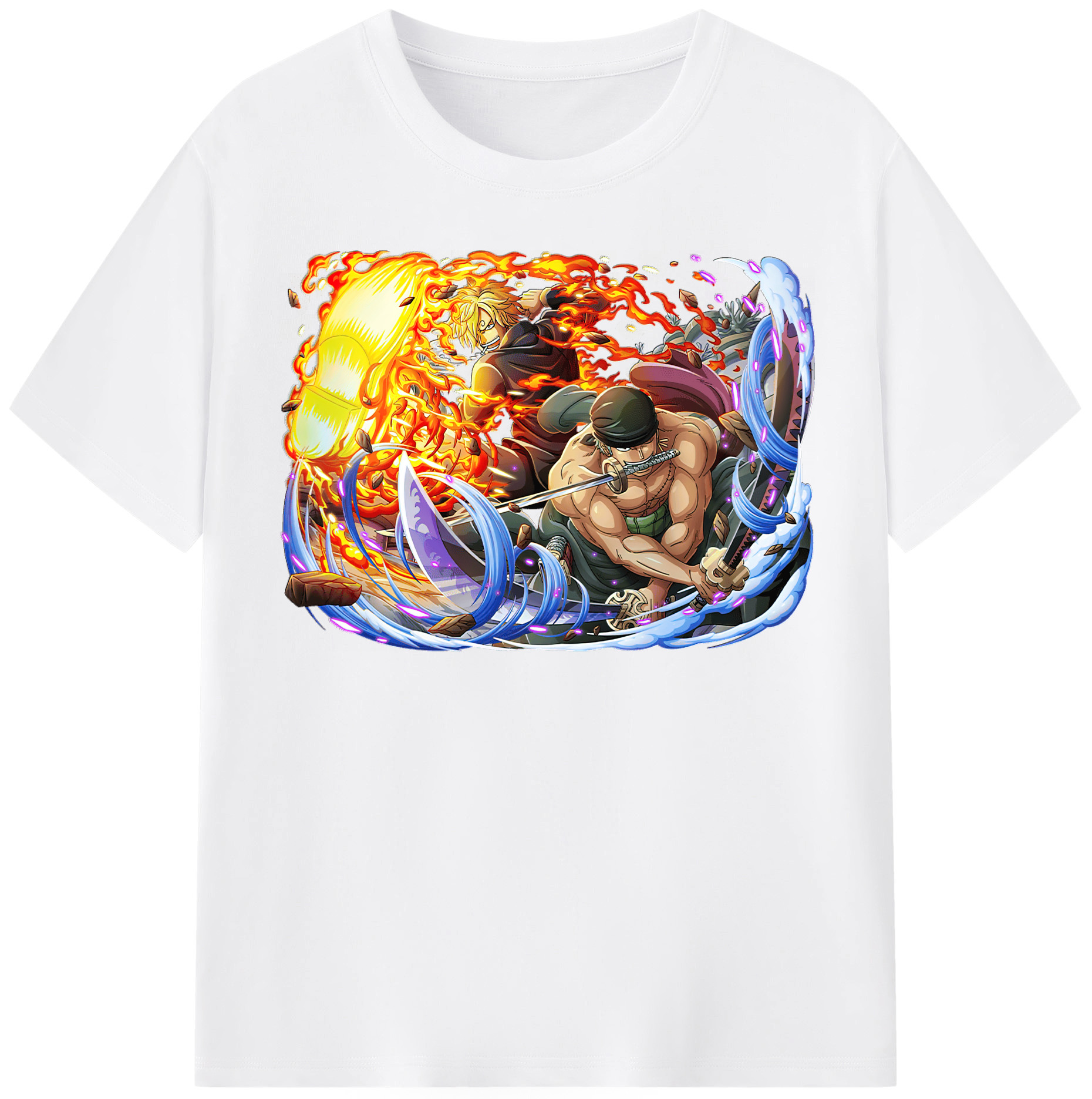 ワンピース ロロノア・ゾロ ONE PIECE Roronoa Zoro 綿100％半袖Tシャツ（フロントプリント）