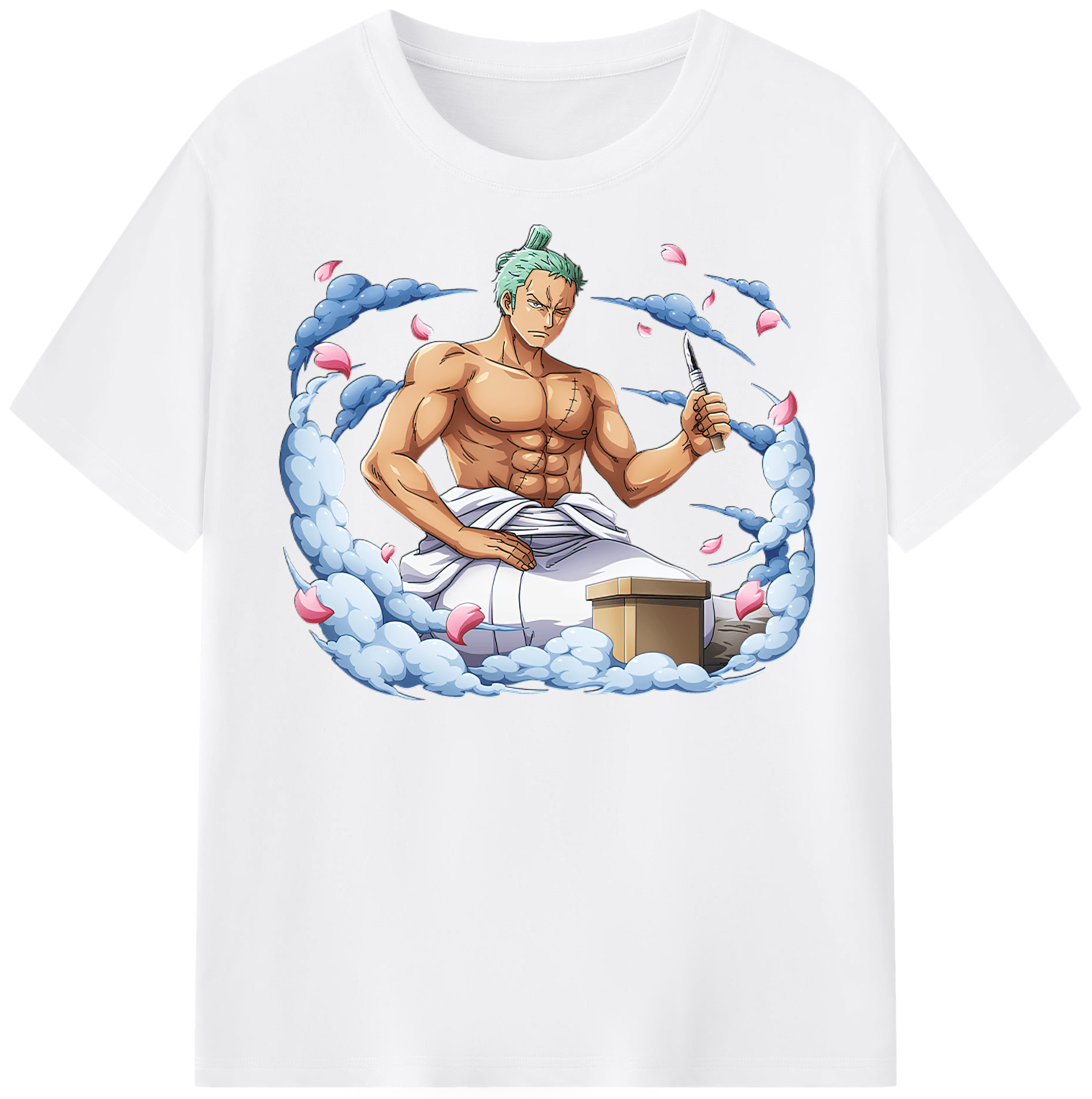 ワンピース ロロノア・ゾロ ONE PIECE Roronoa Zoro 綿100％半袖Tシャツ（フロントプリント）