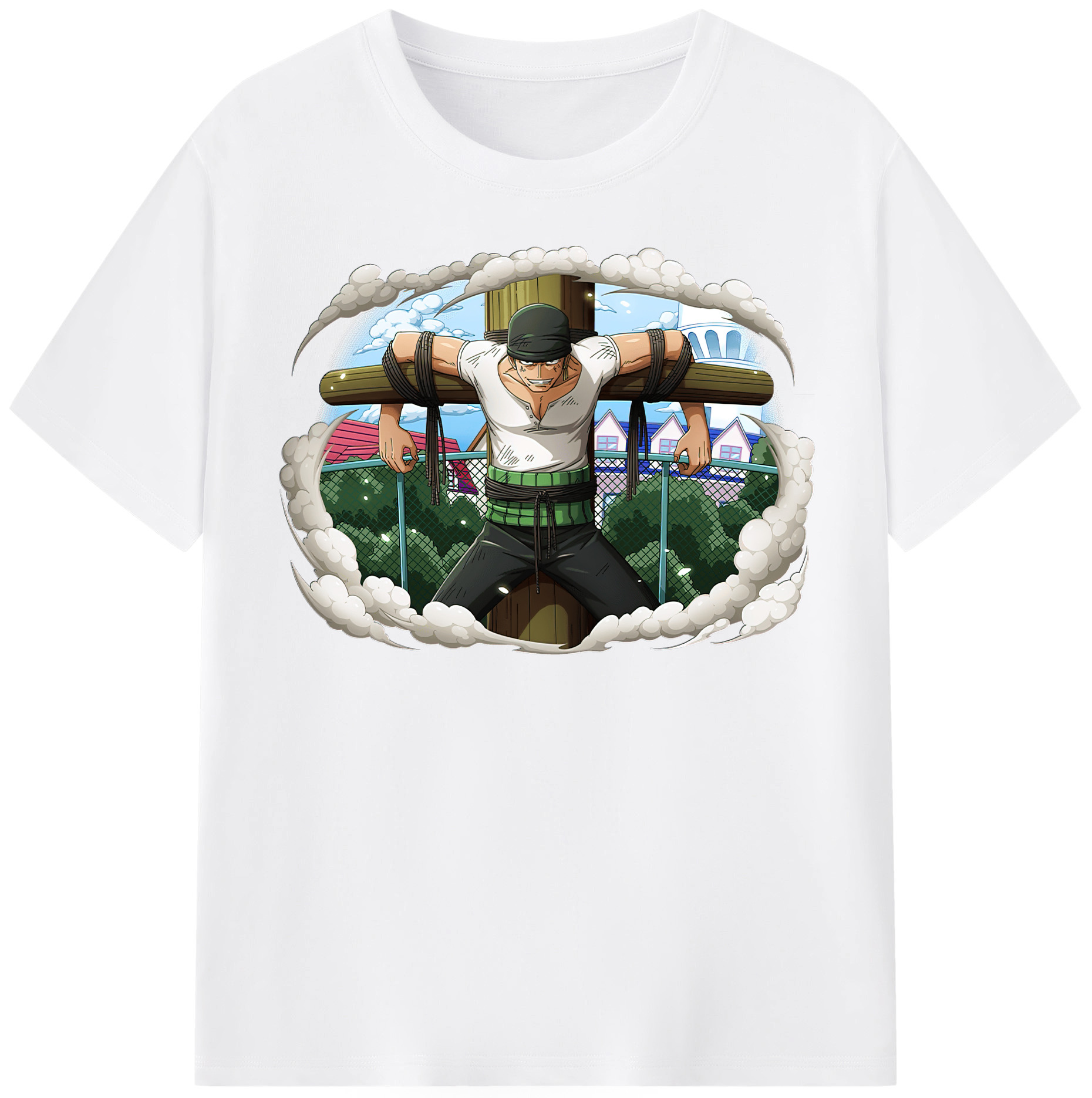 ワンピース ロロノア・ゾロ ONE PIECE Roronoa Zoro 綿100％半袖Tシャツ（フロントプリント）