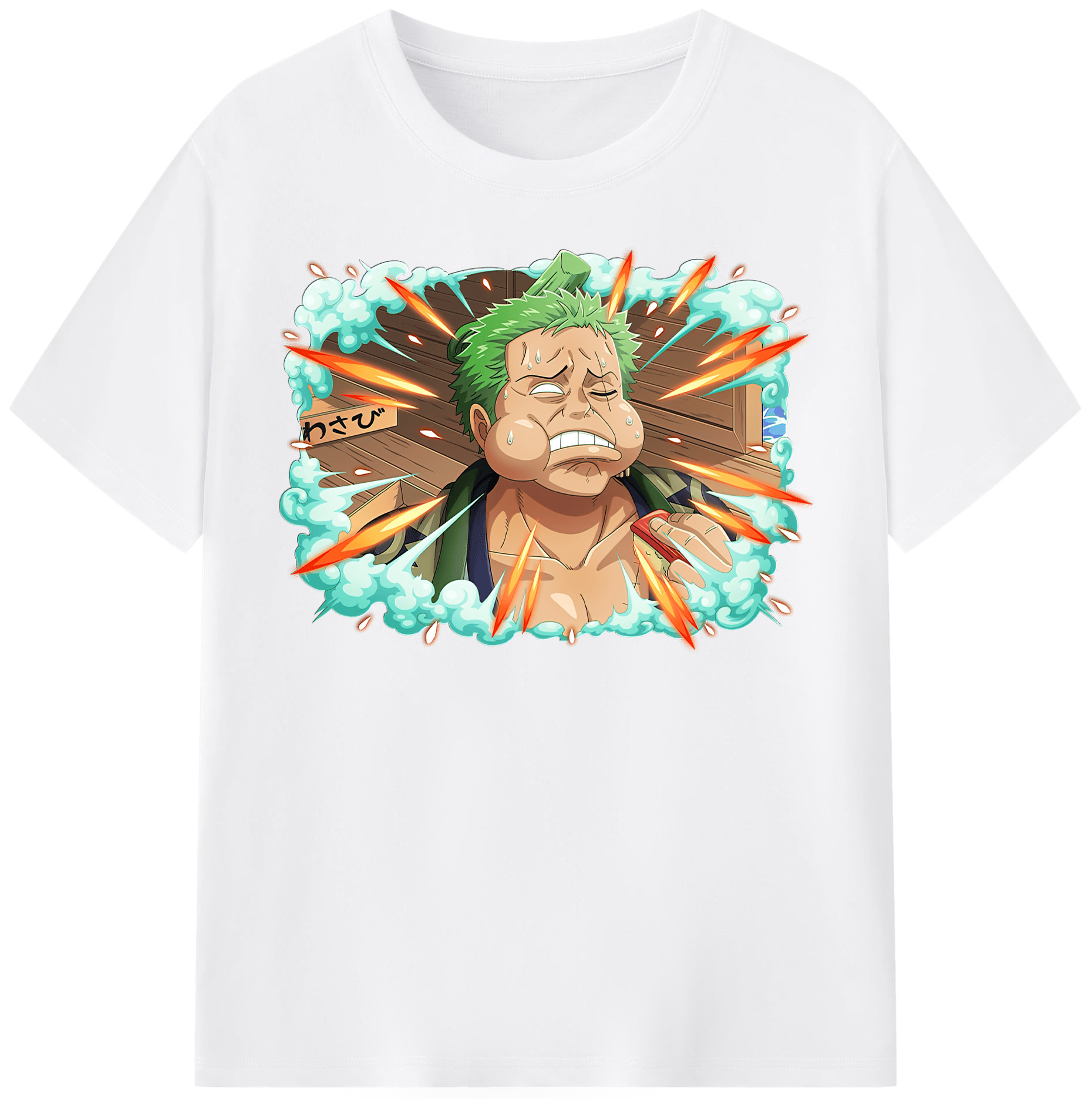ワンピース ロロノア・ゾロ ONE PIECE Roronoa Zoro 綿100％半袖Tシャツ（フロントプリント）