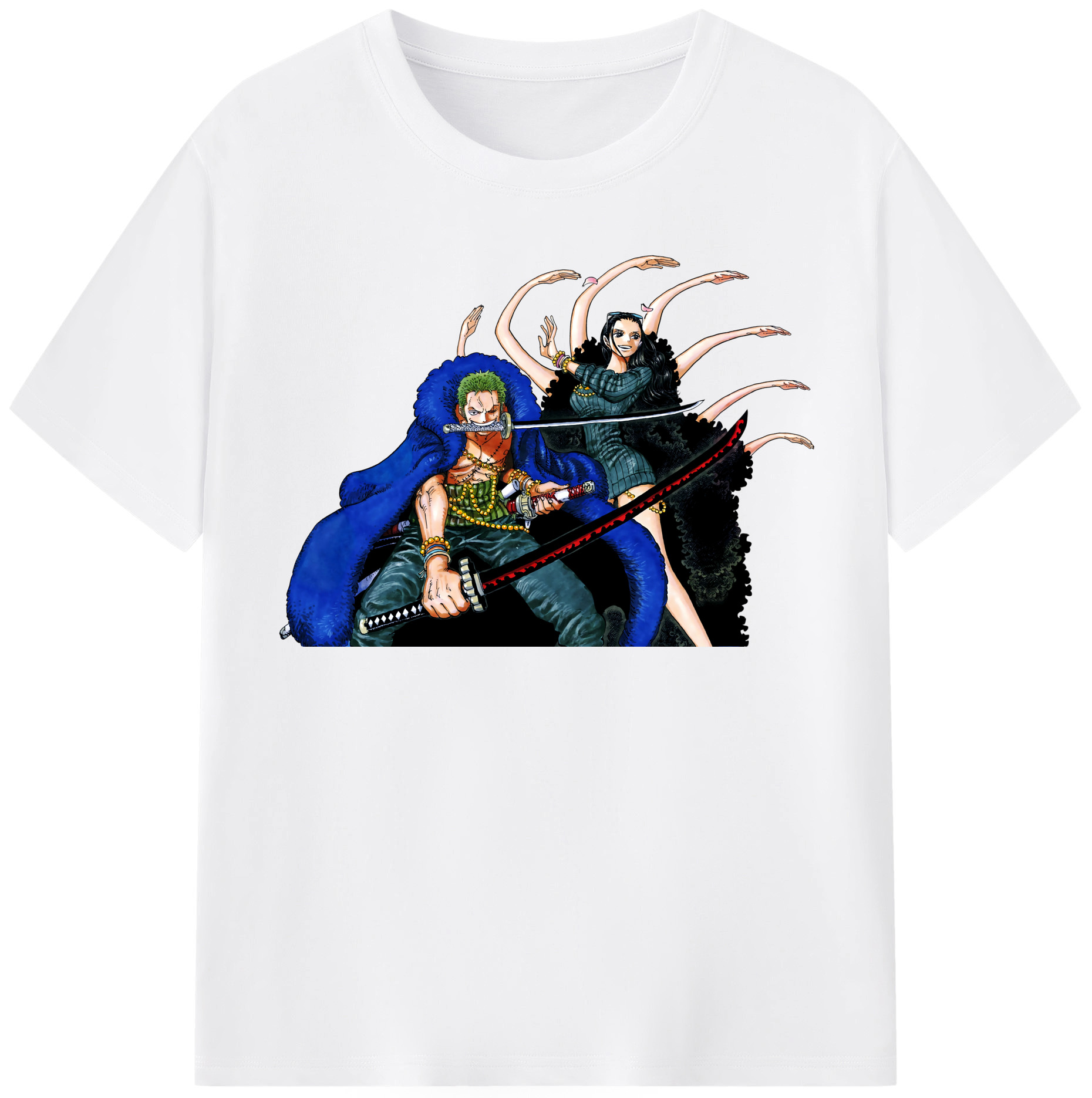 ワンピース ロロノア・ゾロ ONE PIECE Roronoa Zoro 綿100％半袖Tシャツ（フロントプリント）