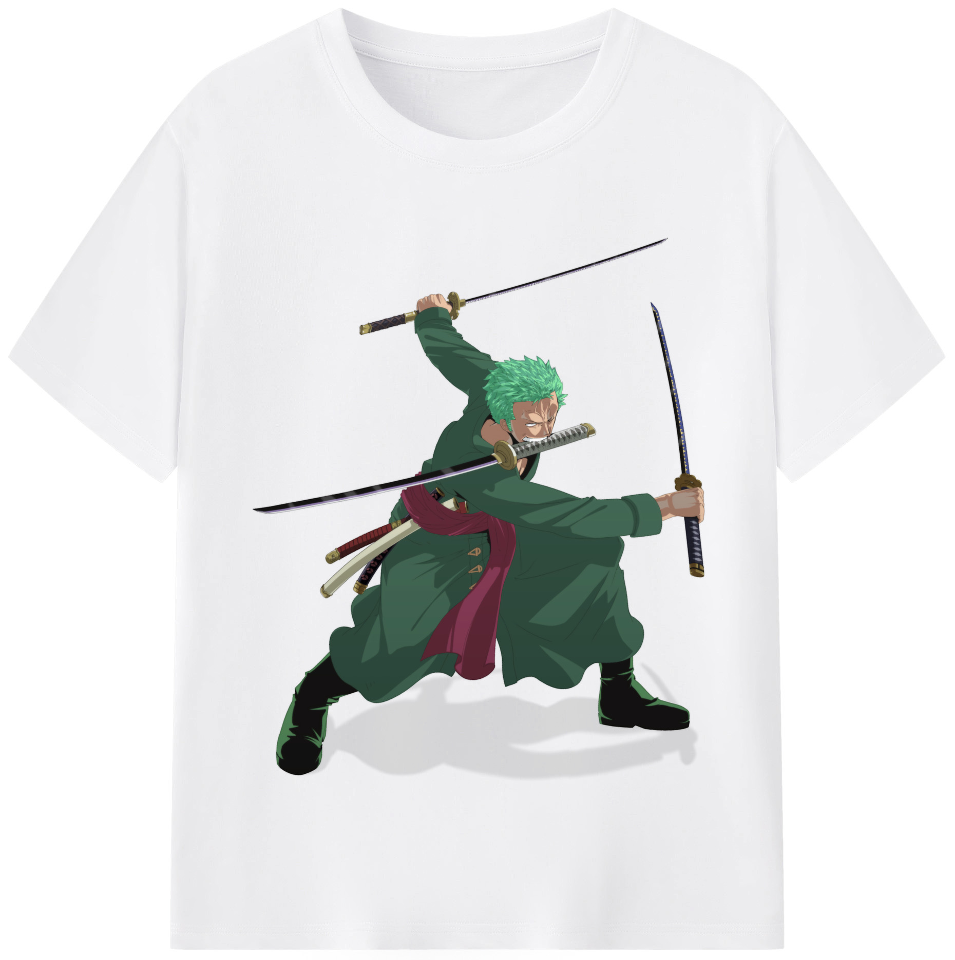 ワンピース ロロノア・ゾロ ONE PIECE Roronoa Zoro 綿100％半袖Tシャツ（フロントプリント）