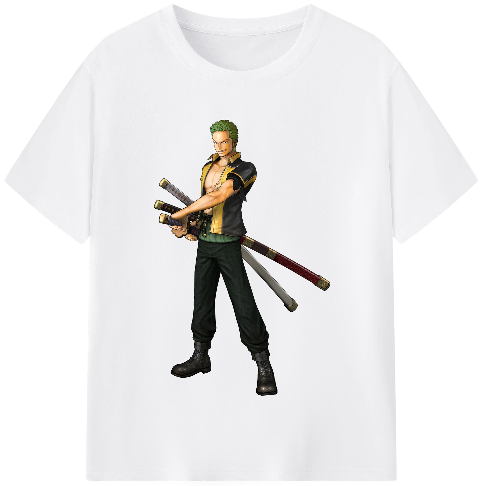 （画像用） ワンピース ロロノア・ゾロ ONE PIECE Roronoa Zoro 綿100％半袖Tシャツ（フロントプリント）