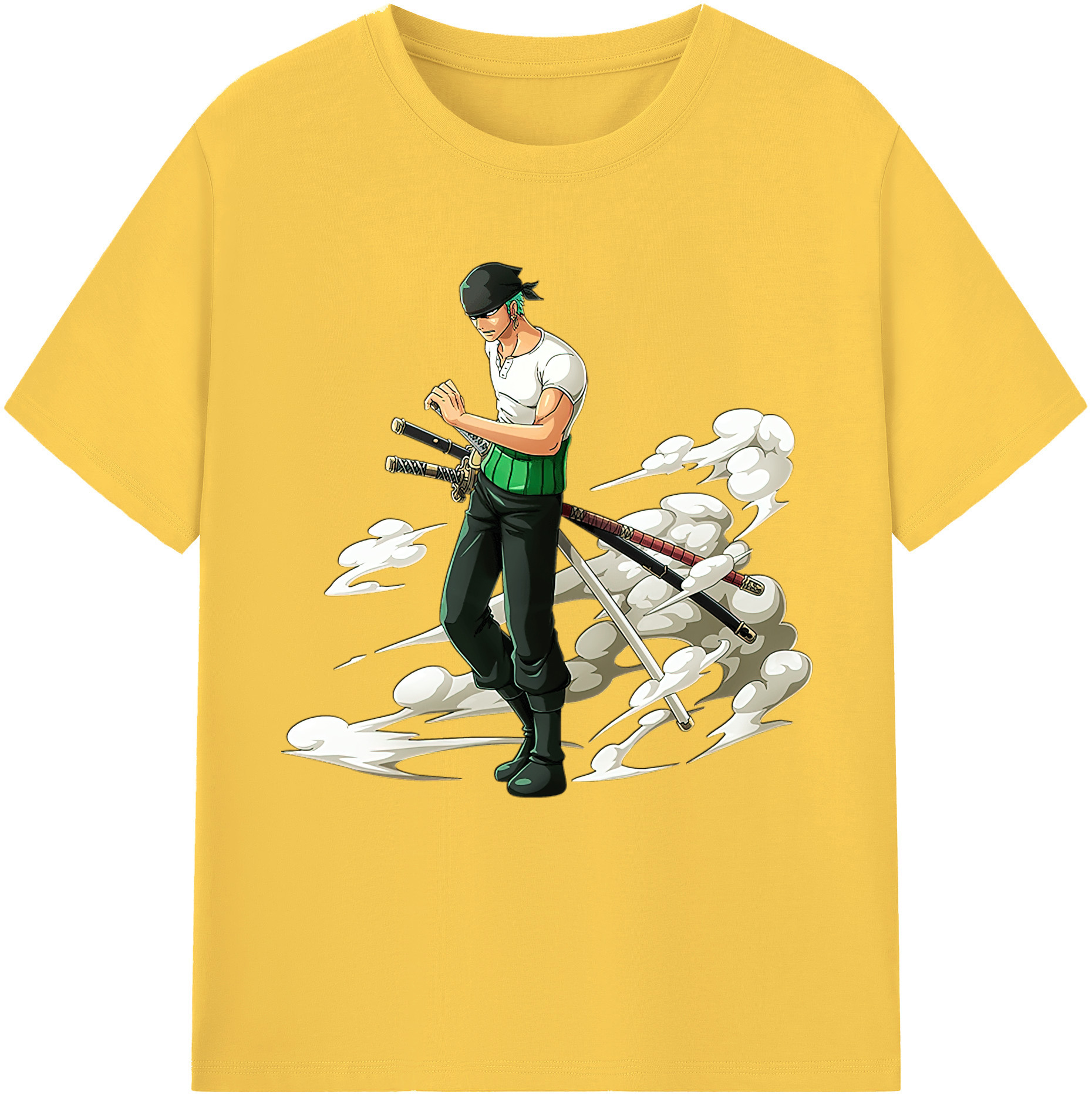 ワンピース ロロノア・ゾロ ONE PIECE Roronoa Zoro 綿100％半袖Tシャツ（フロントプリント）