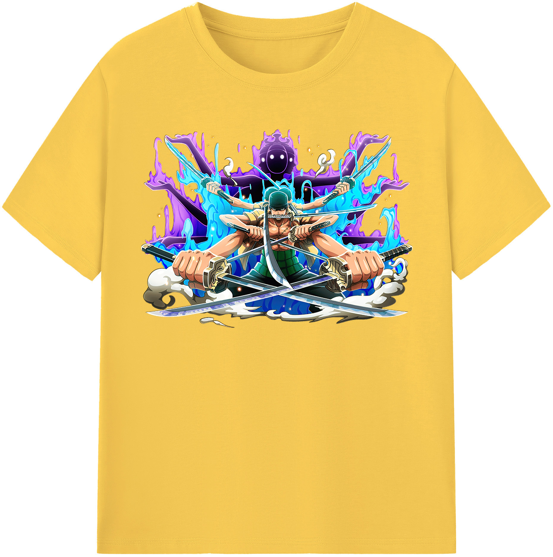 ワンピース ロロノア・ゾロ ONE PIECE Roronoa Zoro 綿100％半袖Tシャツ（フロントプリント）