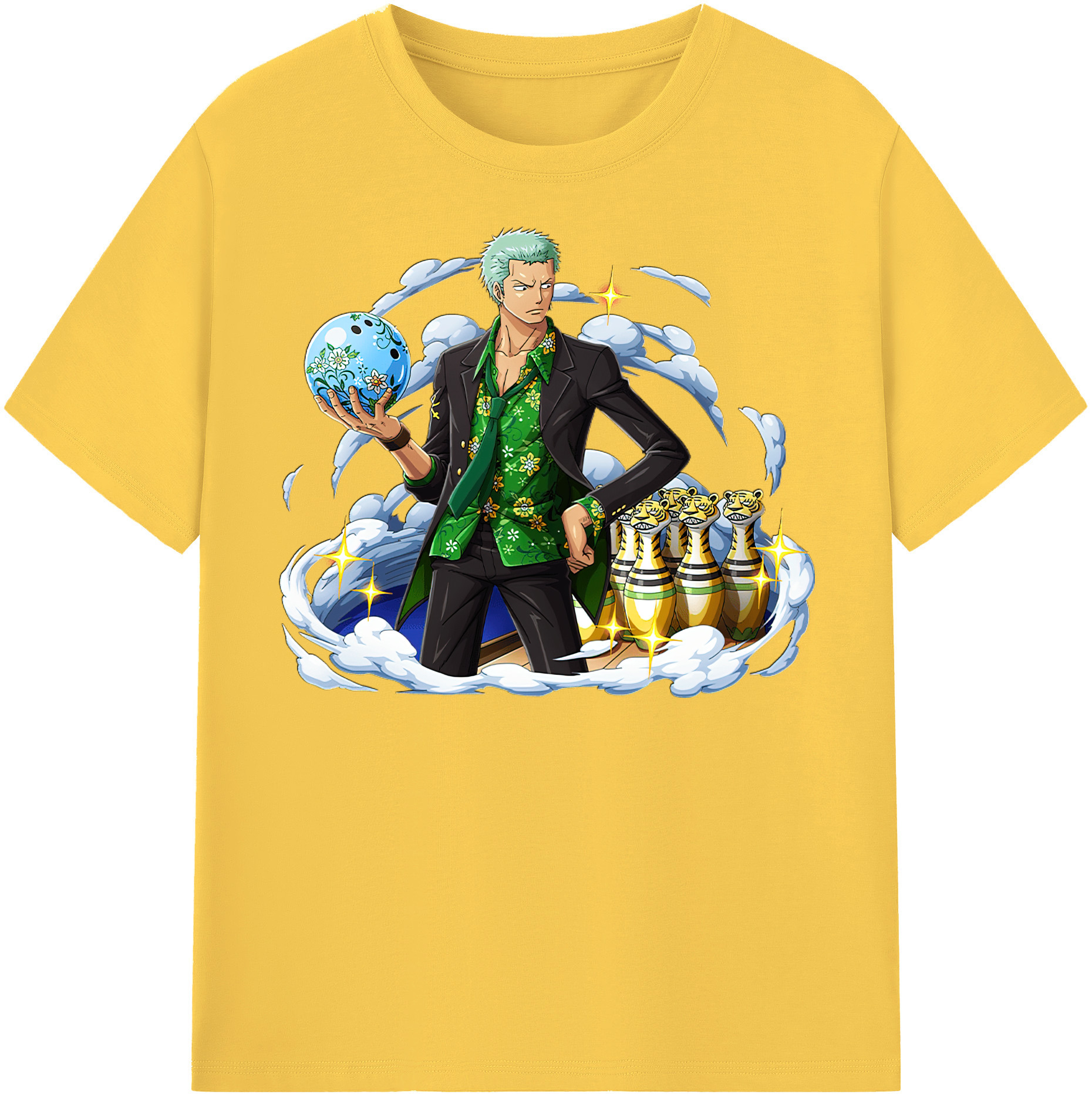 ワンピース ロロノア・ゾロ ONE PIECE Roronoa Zoro 綿100％半袖Tシャツ（フロントプリント）