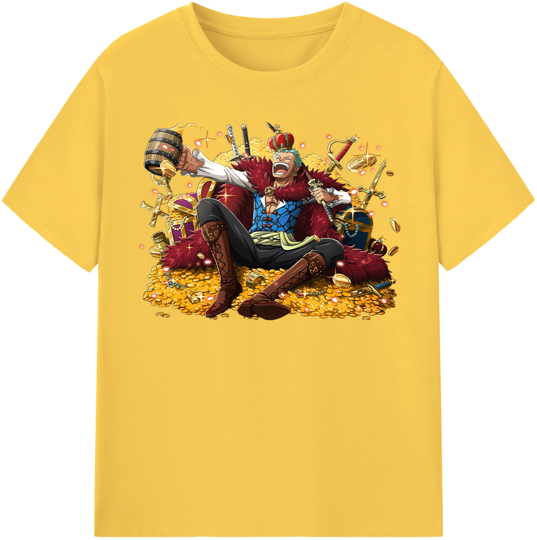 ワンピース ロロノア・ゾロ ONE PIECE Roronoa Zoro 綿100％半袖Tシャツ（フロントプリント）