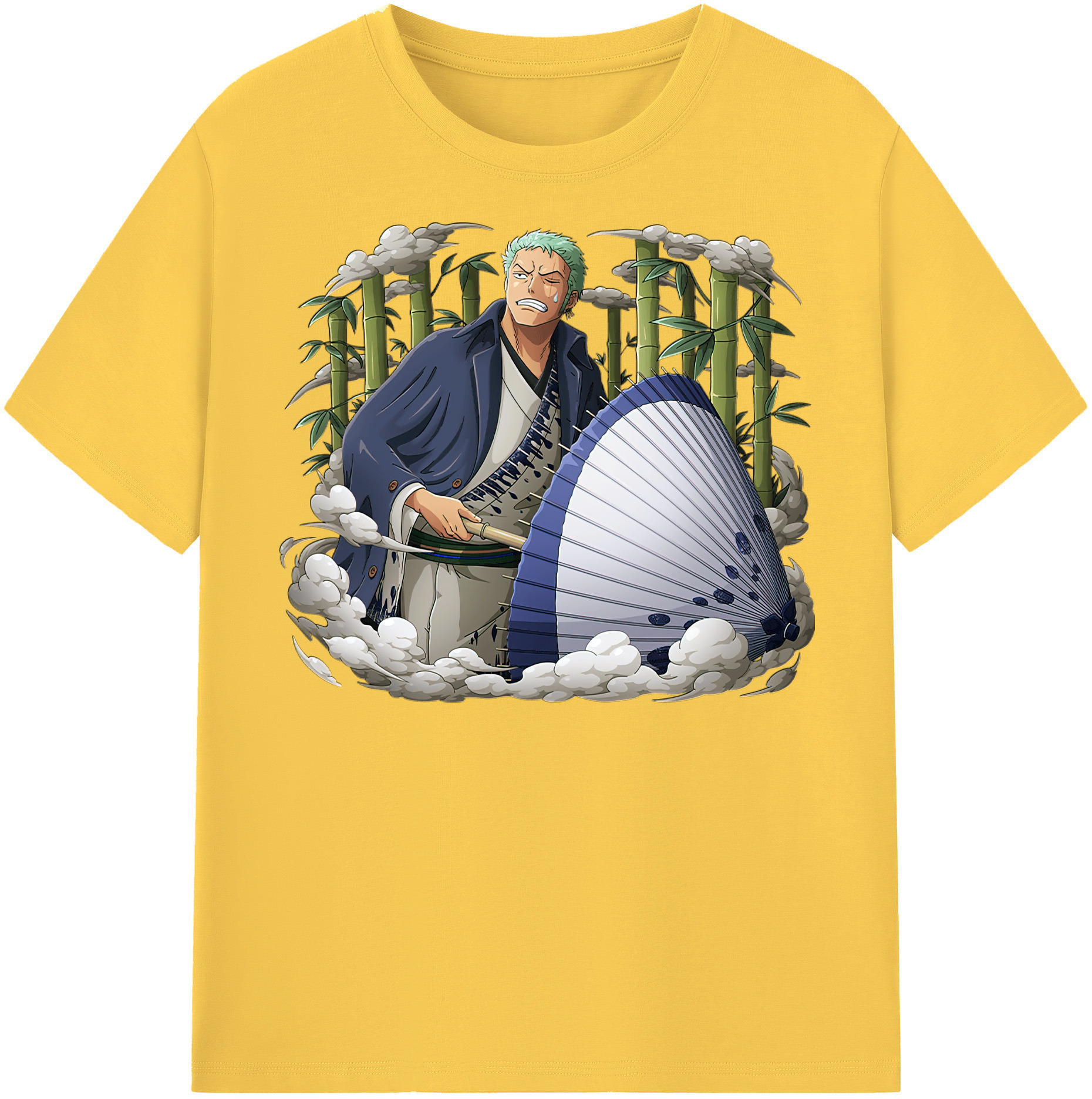 ワンピース ロロノア・ゾロ ONE PIECE Roronoa Zoro 綿100％半袖Tシャツ（フロントプリント）