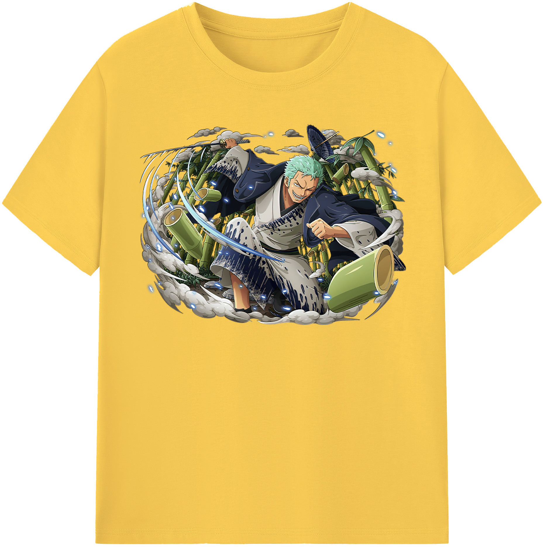 ワンピース ロロノア・ゾロ ONE PIECE Roronoa Zoro 綿100％半袖Tシャツ（フロントプリント）