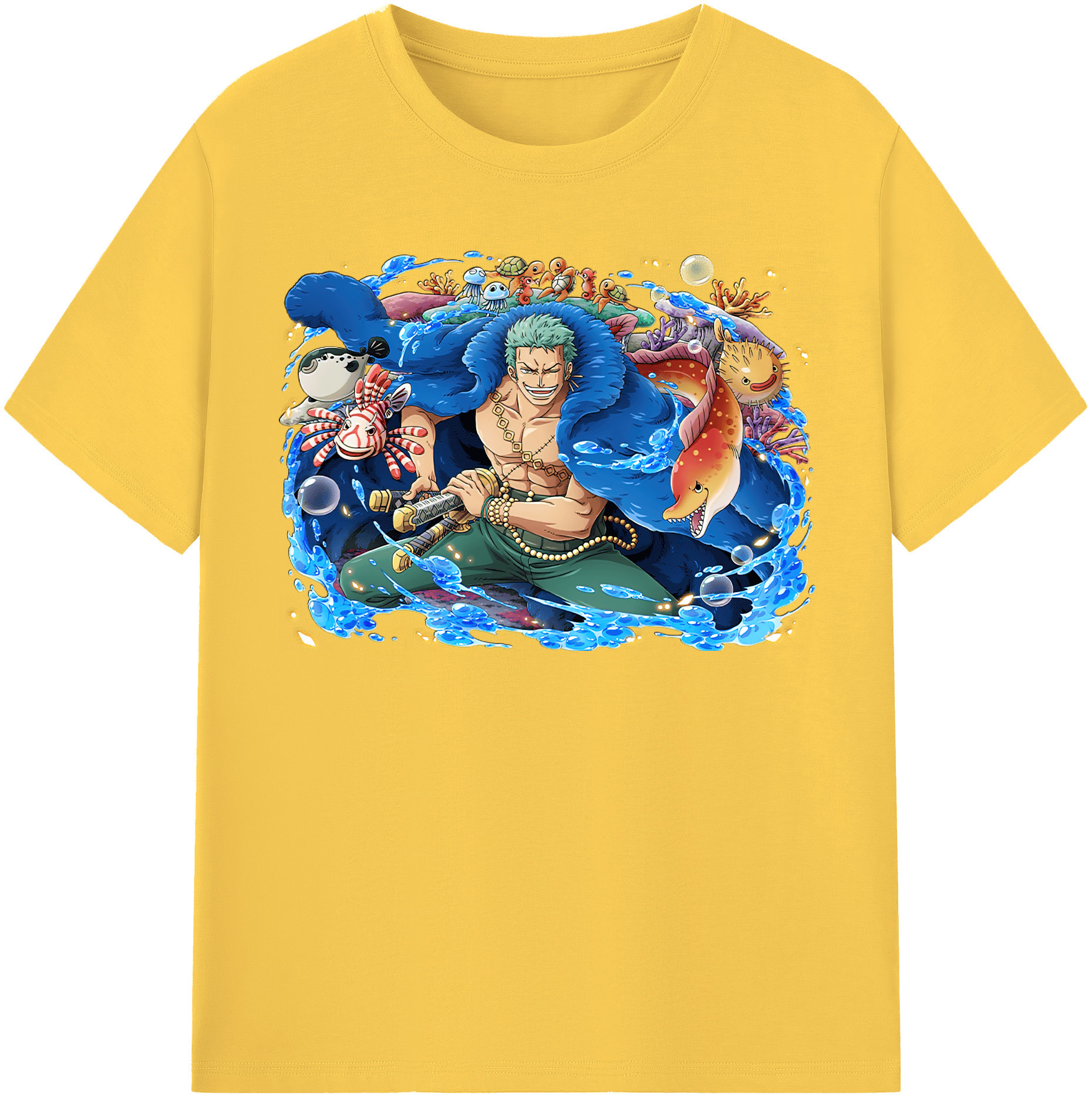 （画像用） ワンピース ロロノア・ゾロ ONE PIECE Roronoa Zoro 綿100％半袖Tシャツ（フロントプリント）