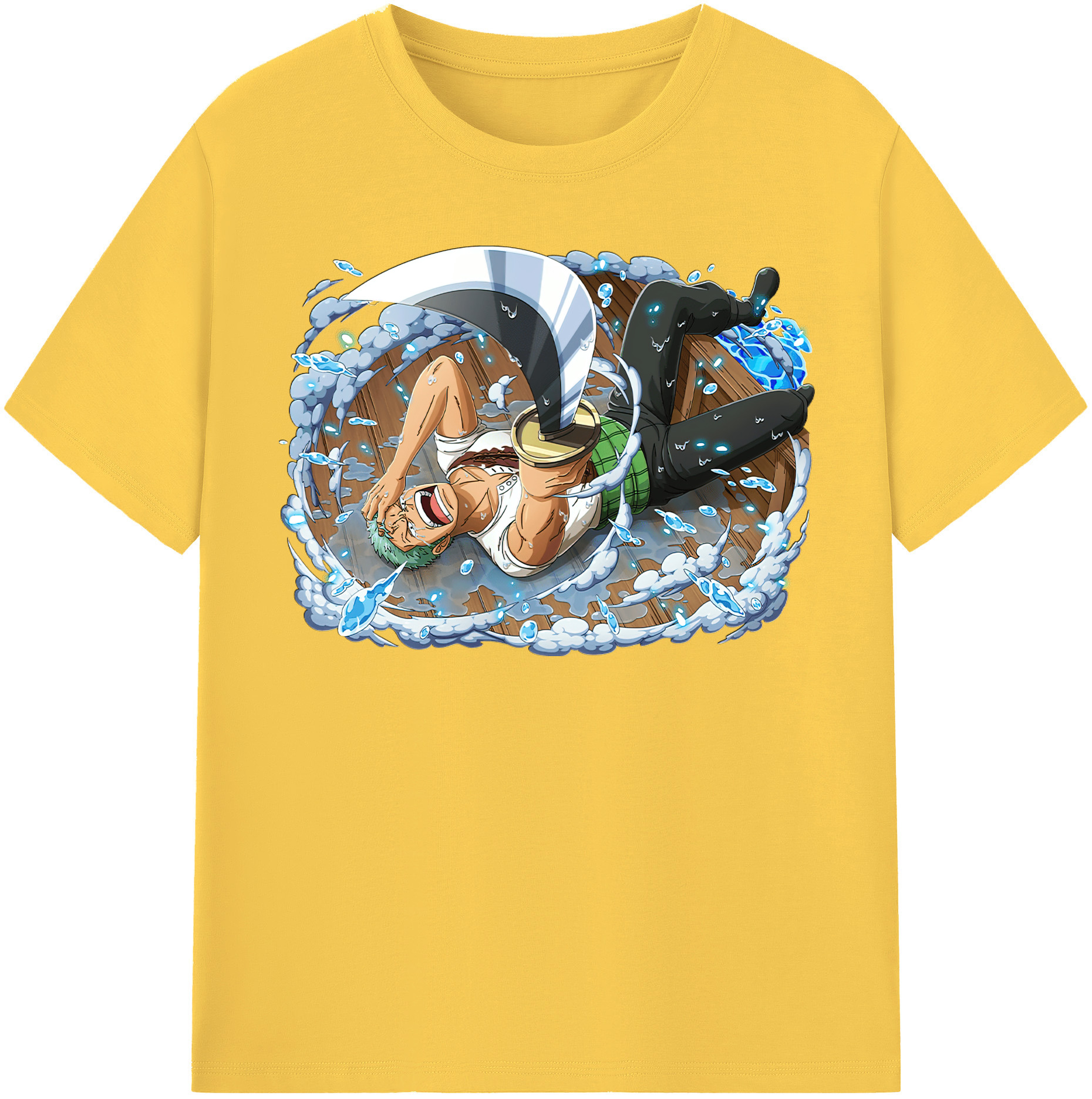 ワンピース ロロノア・ゾロ ONE PIECE Roronoa Zoro 綿100％半袖Tシャツ（フロントプリント）