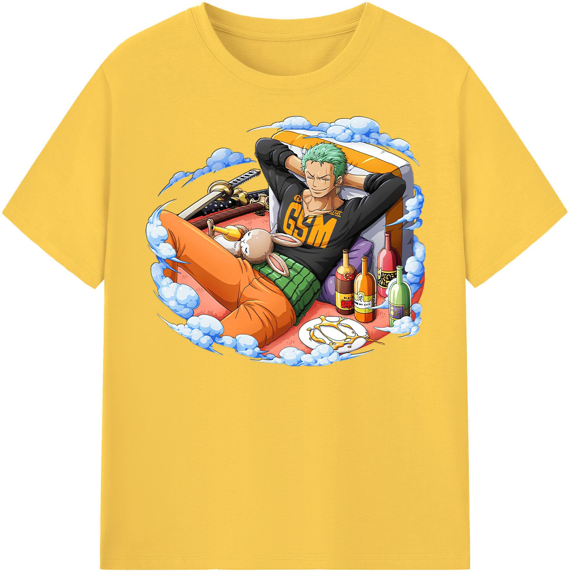 ワンピース ロロノア・ゾロ ONE PIECE Roronoa Zoro 綿100％半袖Tシャツ（フロントプリント）