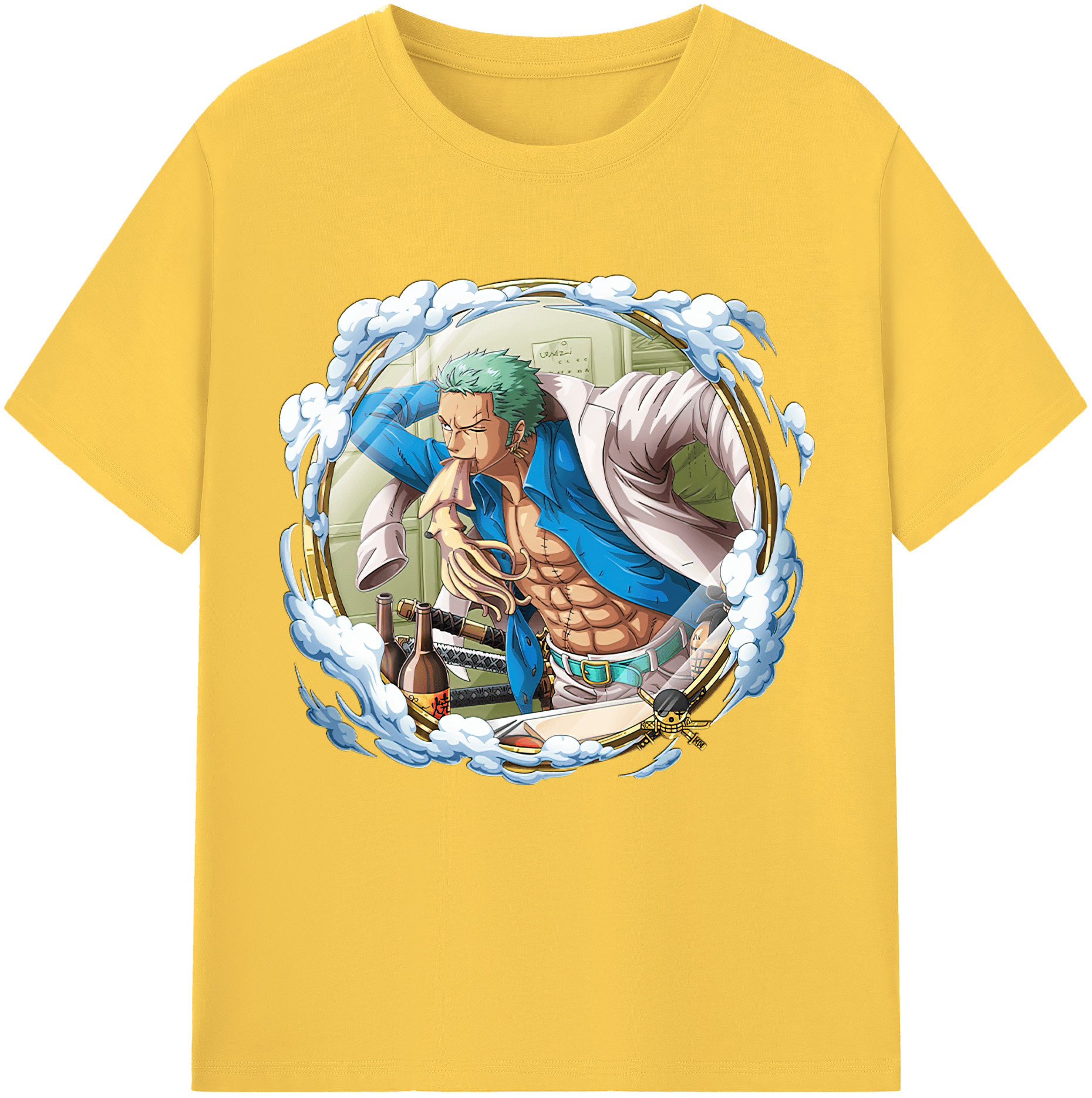 ワンピース ロロノア・ゾロ ONE PIECE Roronoa Zoro 綿100％半袖Tシャツ（フロントプリント）