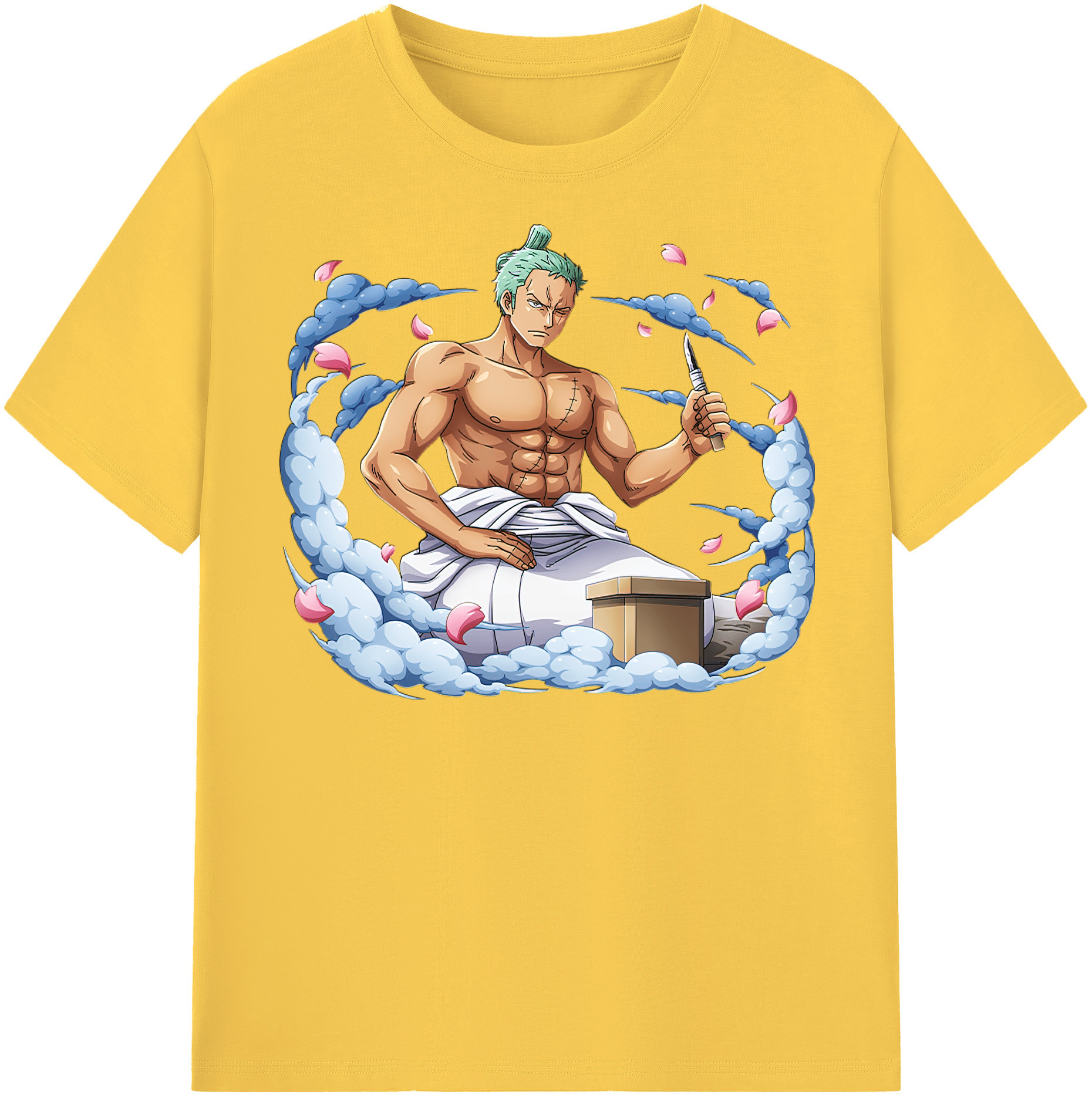 ワンピース ロロノア・ゾロ ONE PIECE Roronoa Zoro 綿100％半袖Tシャツ（フロントプリント）