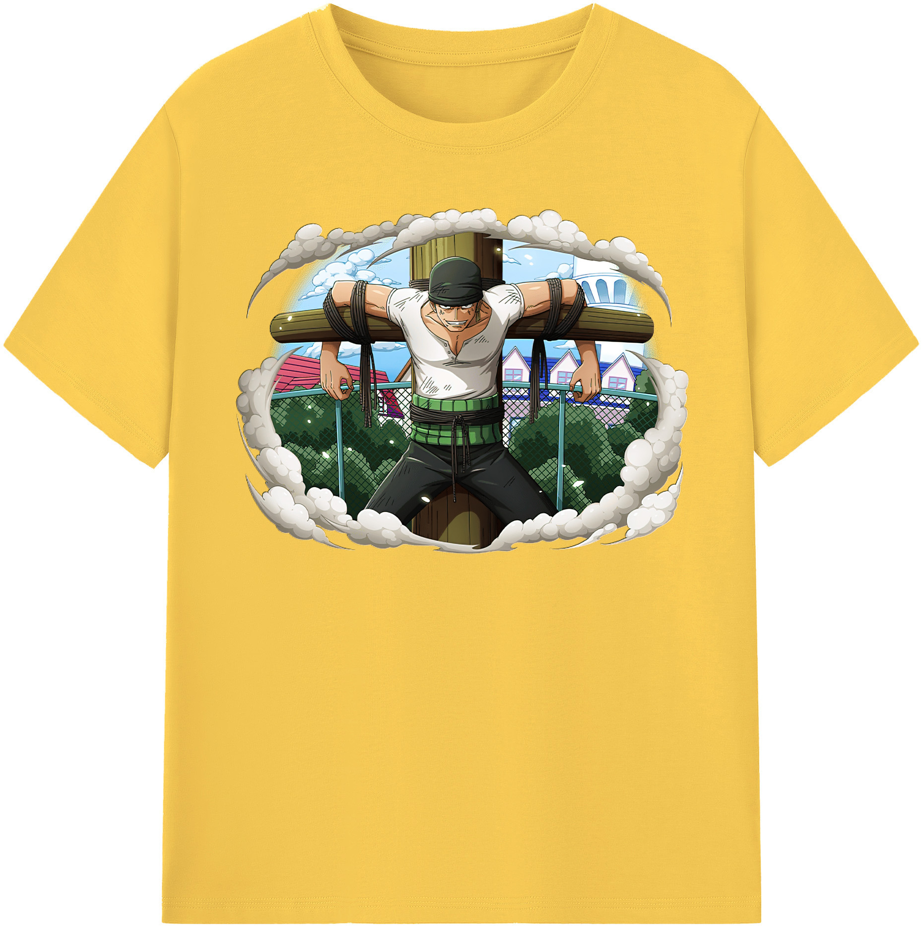 ワンピース ロロノア・ゾロ ONE PIECE Roronoa Zoro 綿100％半袖Tシャツ（フロントプリント）