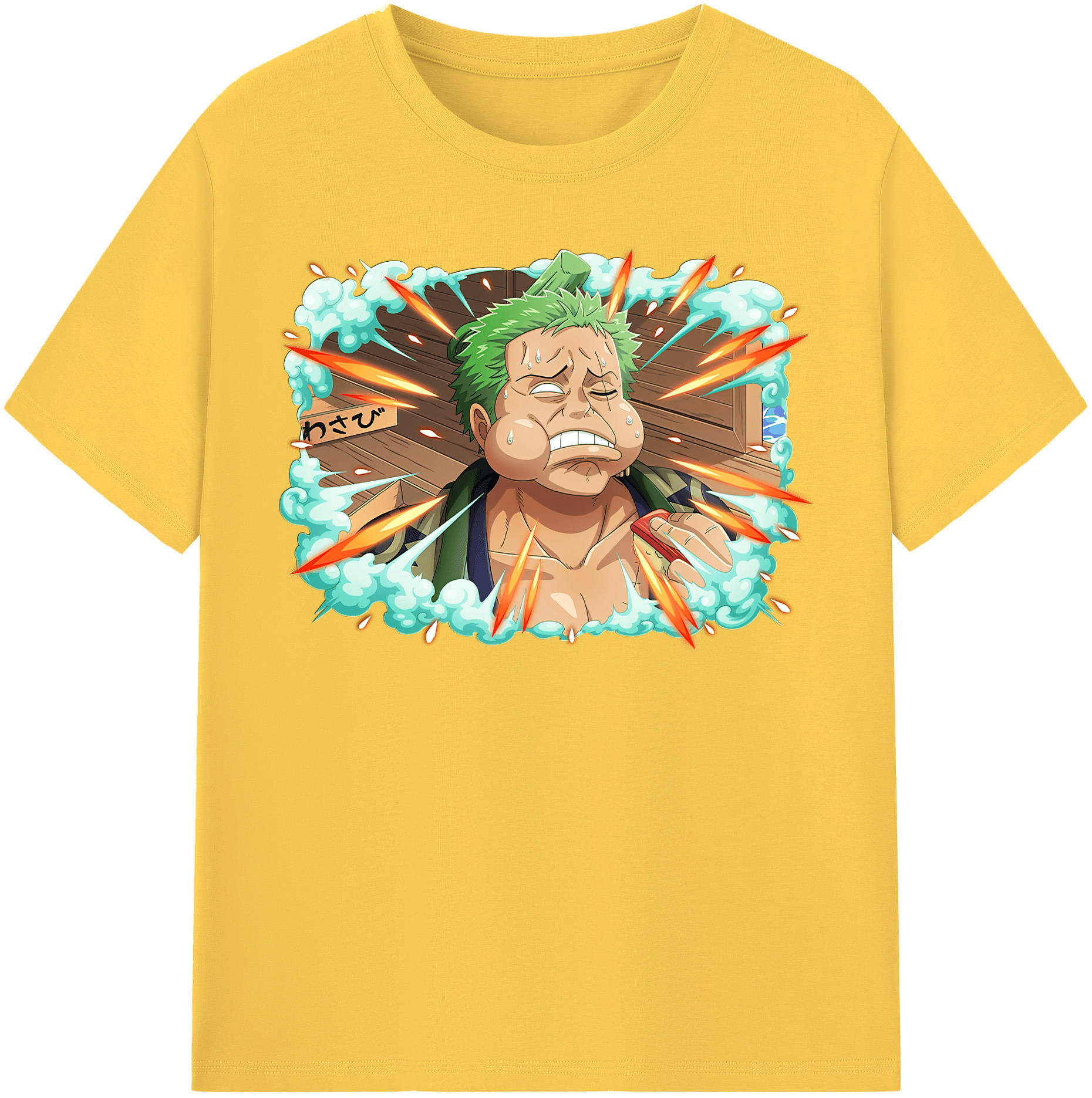 ワンピース ロロノア・ゾロ ONE PIECE Roronoa Zoro 綿100％半袖Tシャツ（フロントプリント）