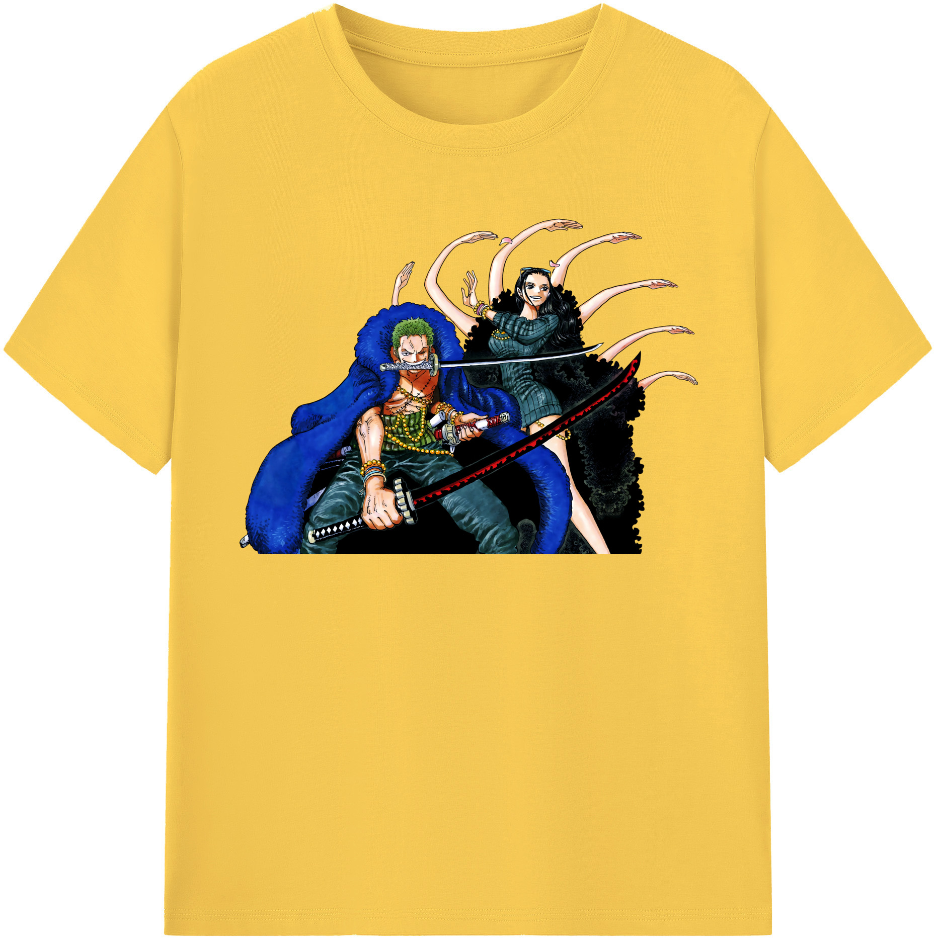 ワンピース ロロノア・ゾロ ONE PIECE Roronoa Zoro 綿100％半袖Tシャツ（フロントプリント）