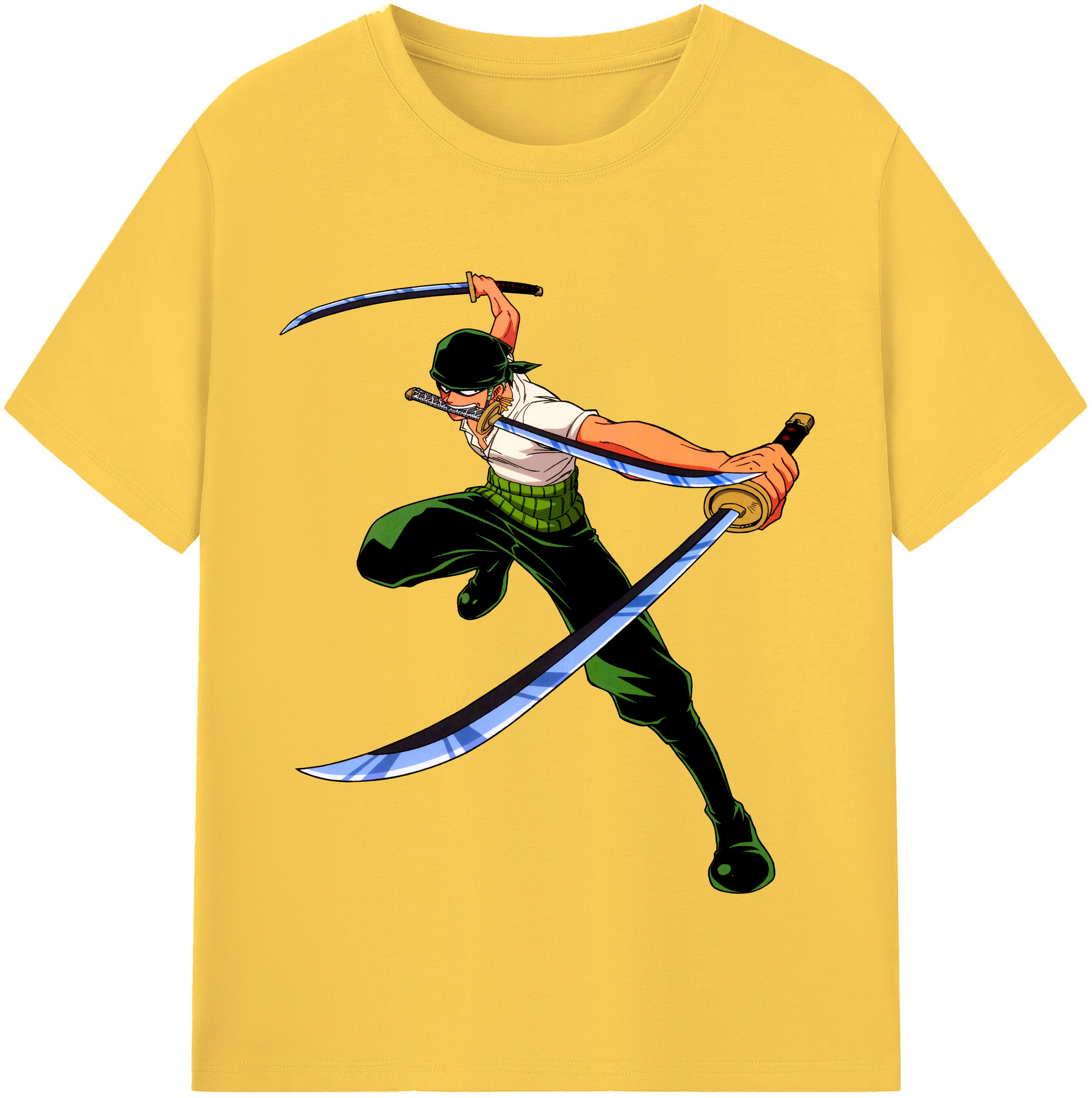 ワンピース ロロノア・ゾロ ONE PIECE Roronoa Zoro 綿100％半袖Tシャツ（フロントプリント）