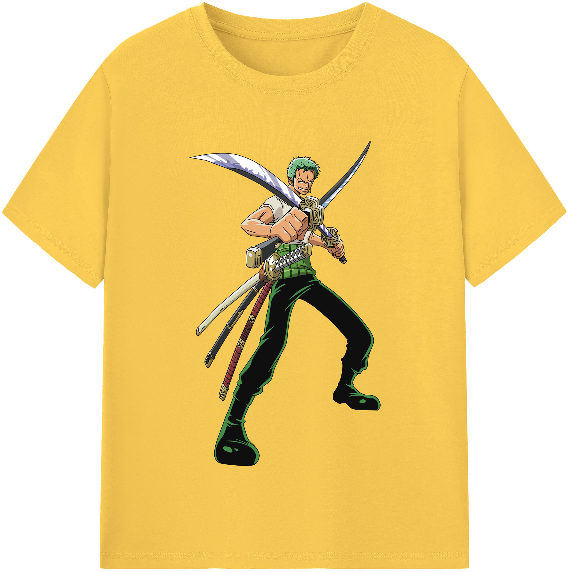 ワンピース ロロノア・ゾロ ONE PIECE Roronoa Zoro 綿100％半袖Tシャツ（フロントプリント）