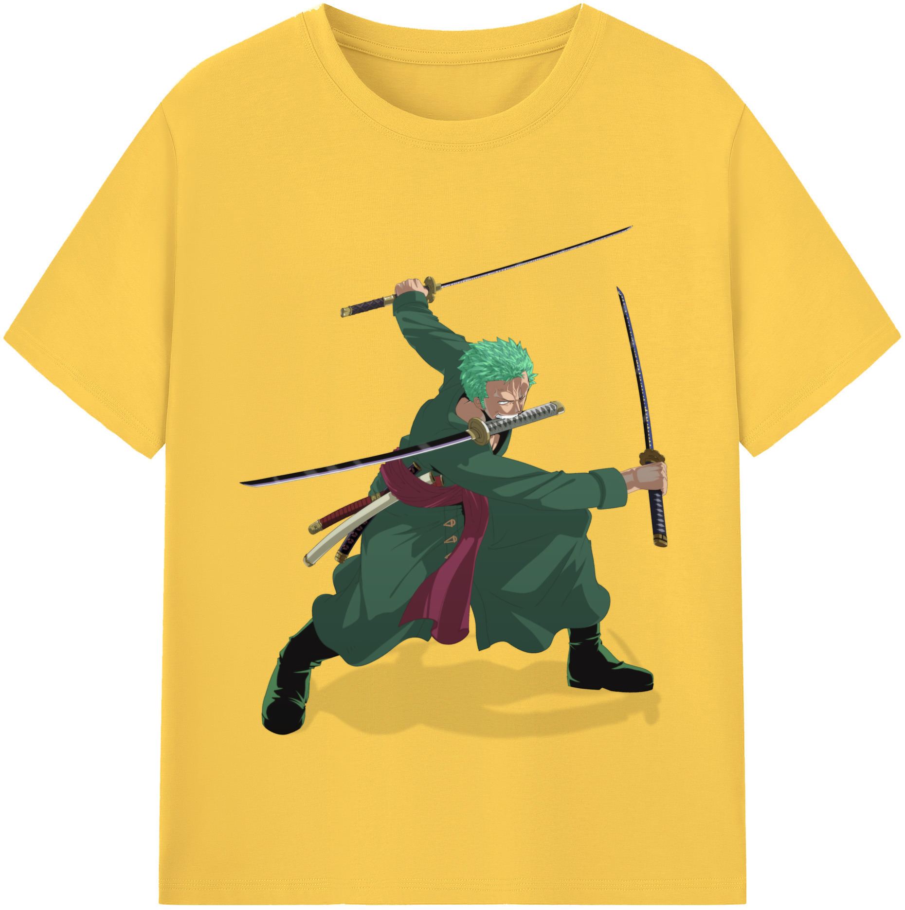 ワンピース ロロノア・ゾロ ONE PIECE Roronoa Zoro 綿100％半袖Tシャツ（フロントプリント）