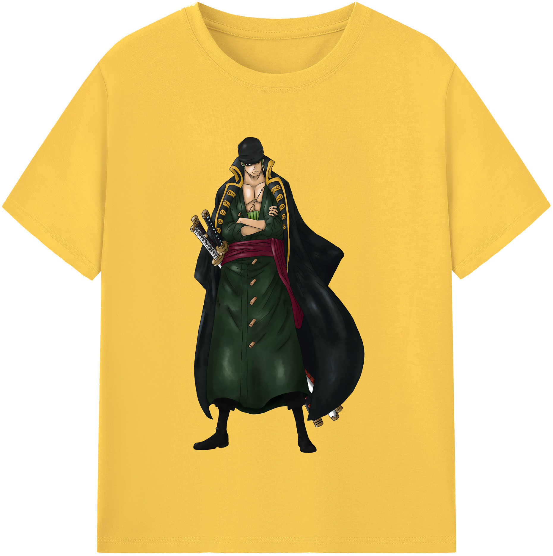 ワンピース ロロノア・ゾロ ONE PIECE Roronoa Zoro 綿100％半袖Tシャツ（フロントプリント）