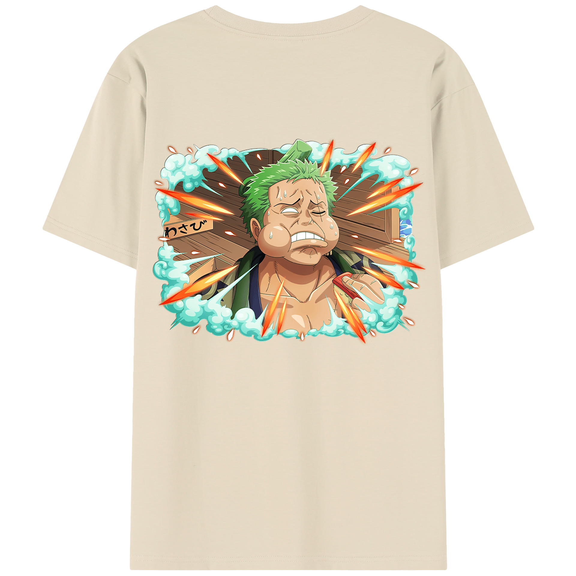 ワンピース ロロノア・ゾロ ONE PIECE Roronoa Zoro 綿100％半袖Tシャツ（背面プリント）