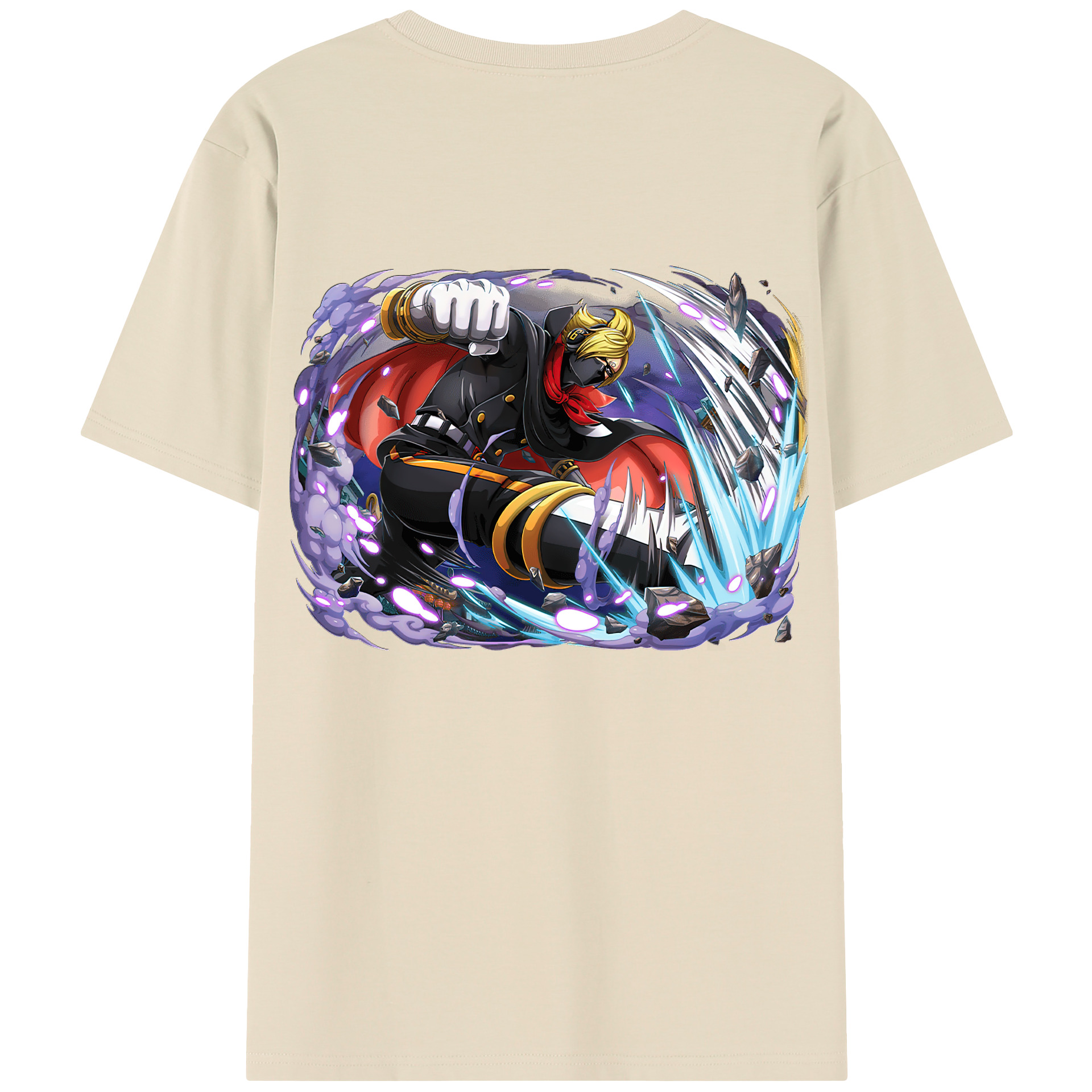 ワンピース ロロノア・ゾロ ONE PIECE Roronoa Zoro 綿100％半袖Tシャツ（背面プリント）