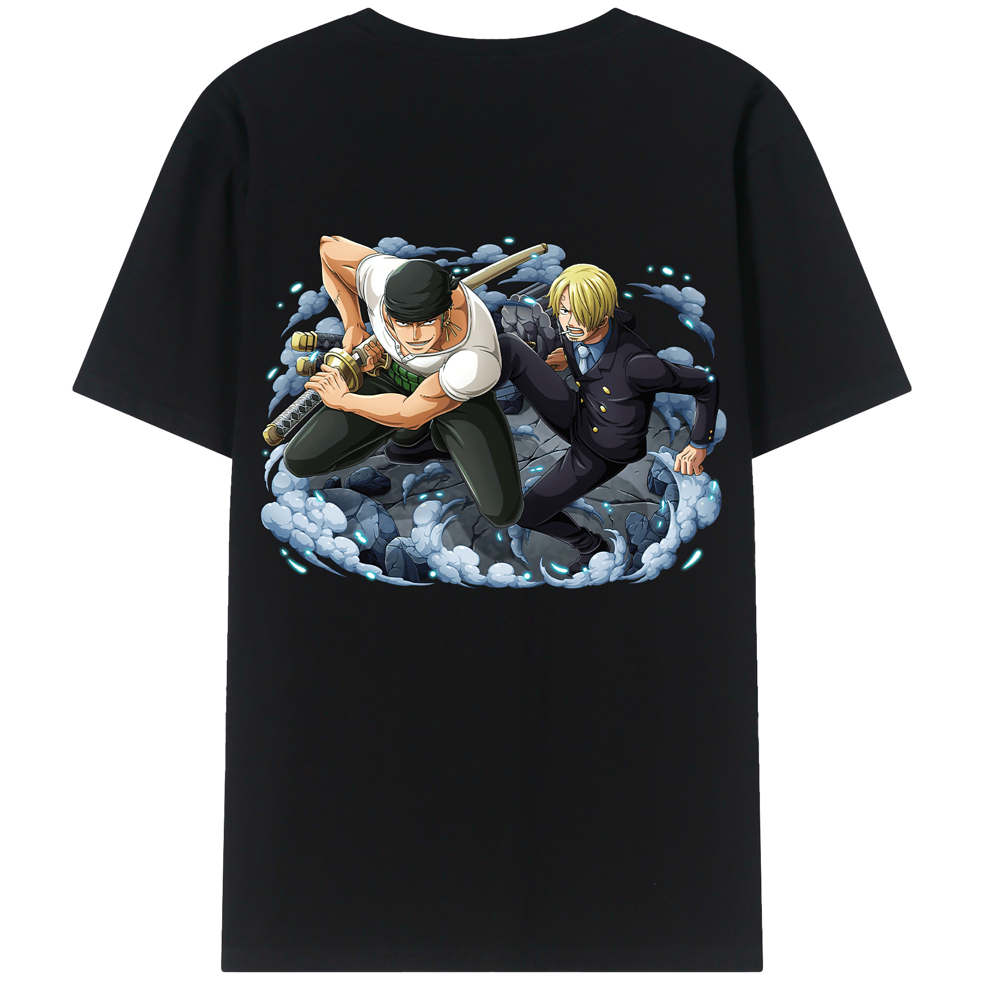 ワンピース ロロノア・ゾロ ONE PIECE Roronoa Zoro 綿100％半袖Tシャツ（背面プリント）
