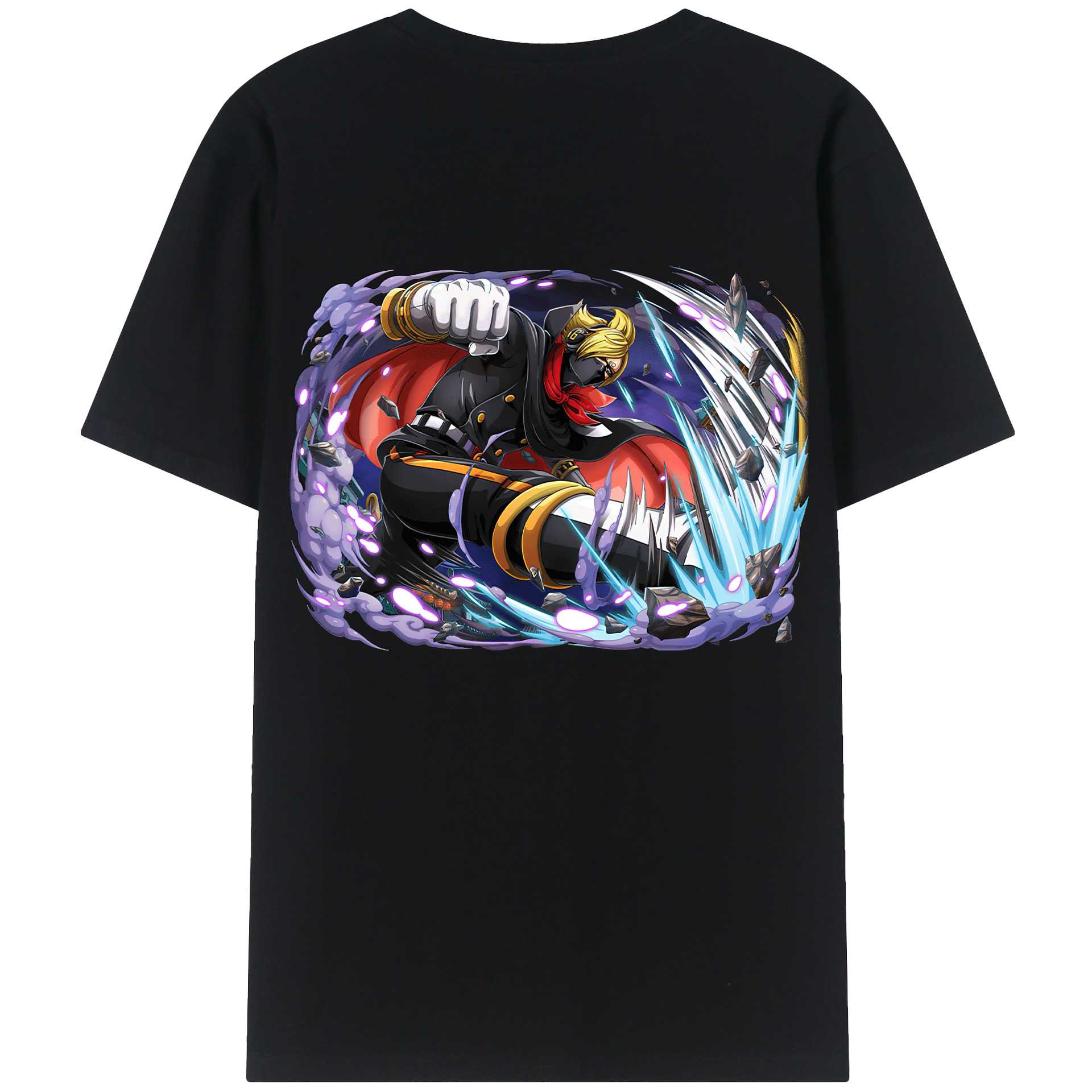 ワンピース ロロノア・ゾロ ONE PIECE Roronoa Zoro 綿100％半袖Tシャツ（背面プリント）