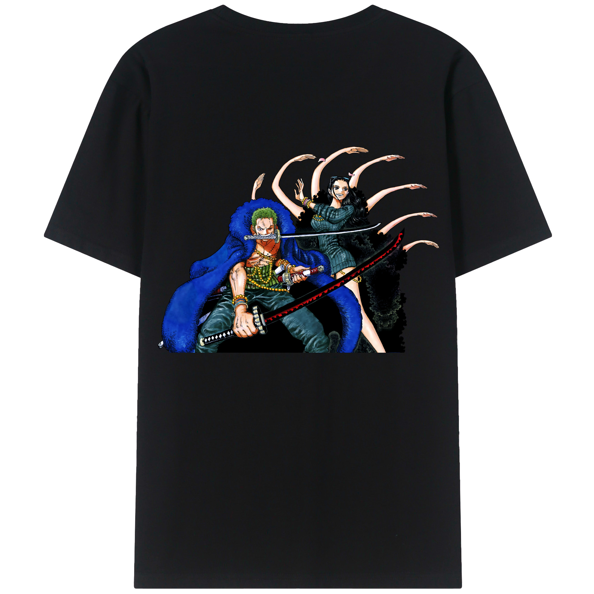 ワンピース ロロノア・ゾロ ONE PIECE Roronoa Zoro 綿100％半袖Tシャツ（背面プリント）