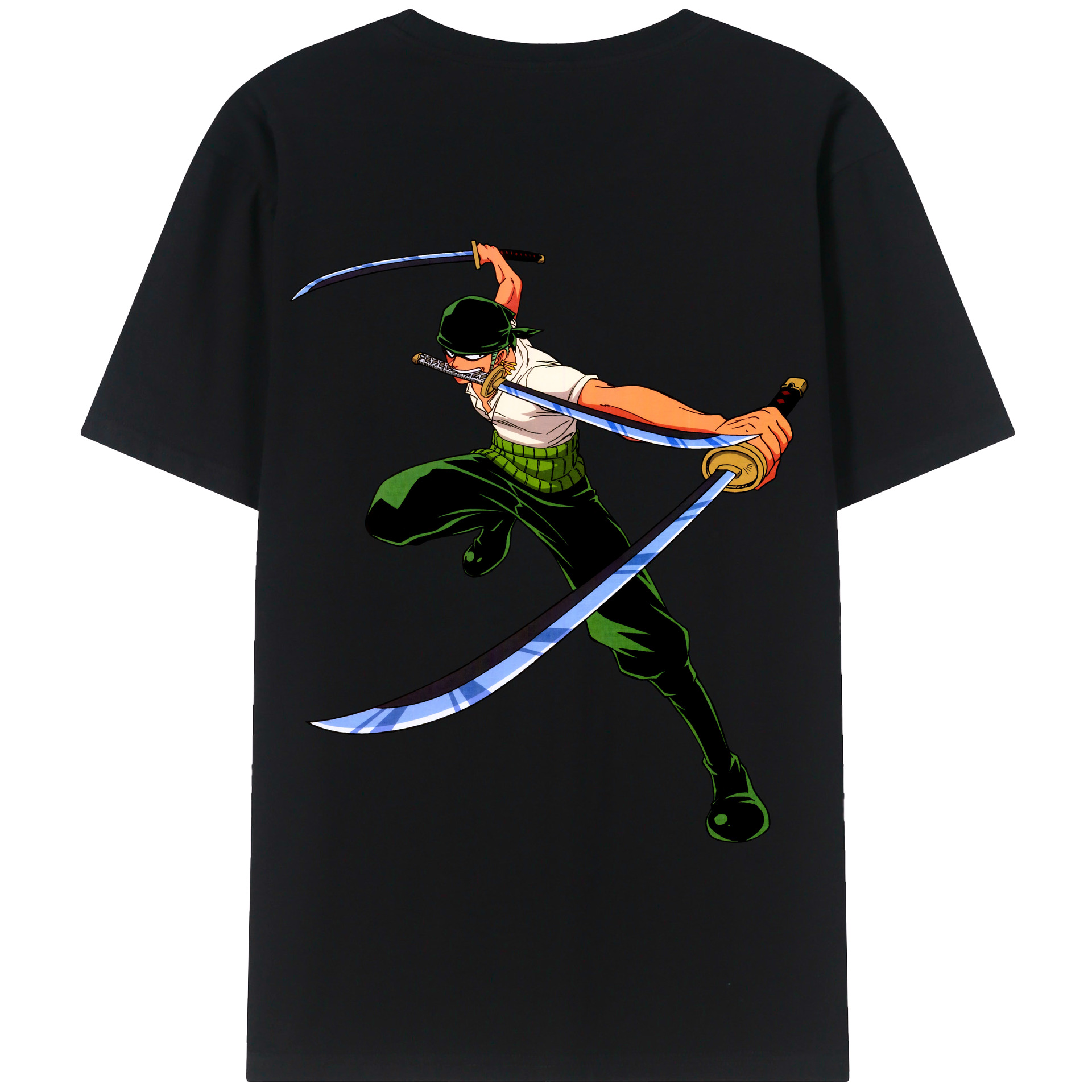 ワンピース ロロノア・ゾロ ONE PIECE Roronoa Zoro 綿100％半袖Tシャツ（背面プリント）