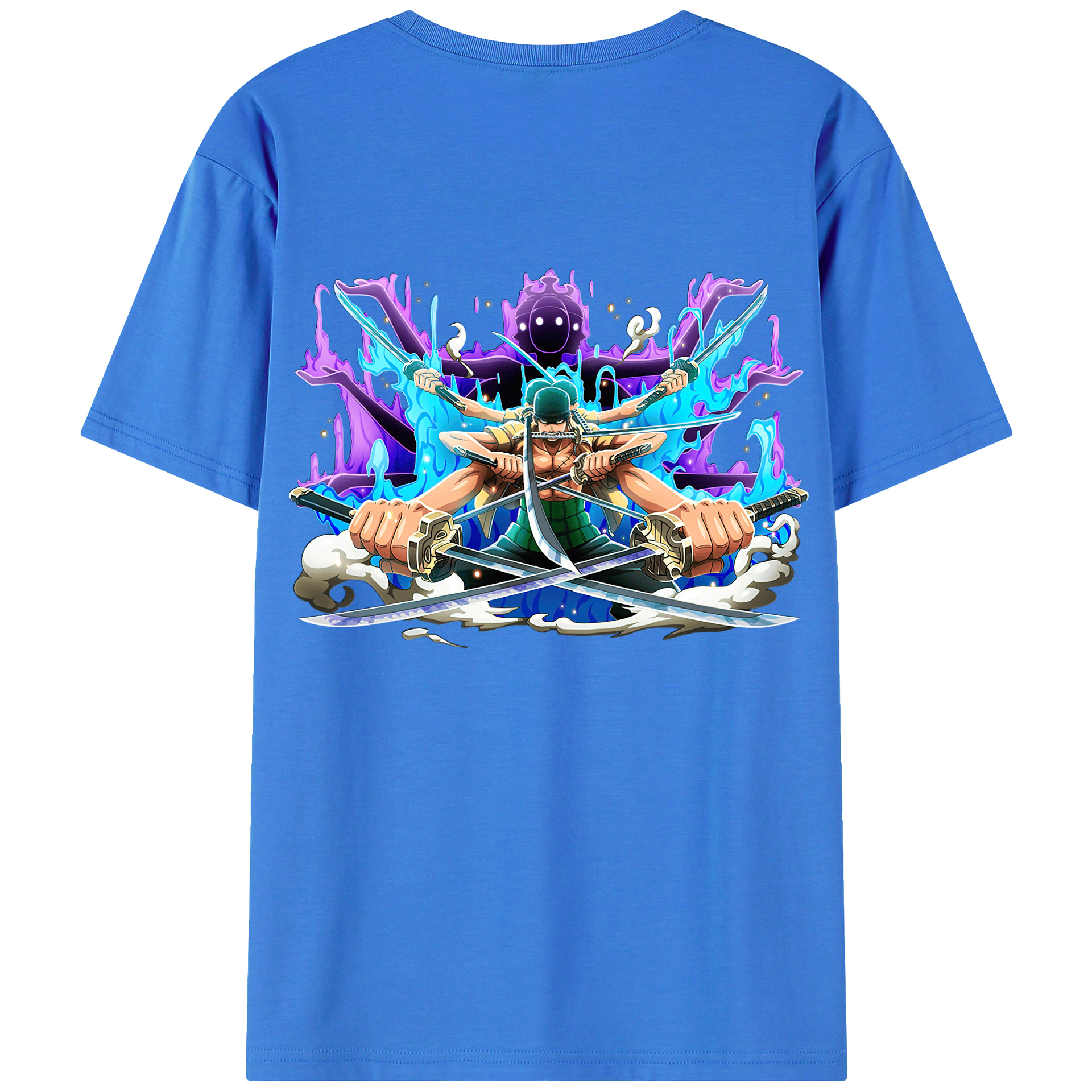 ワンピース ロロノア・ゾロ ONE PIECE Roronoa Zoro 綿100％半袖Tシャツ（背面プリント）
