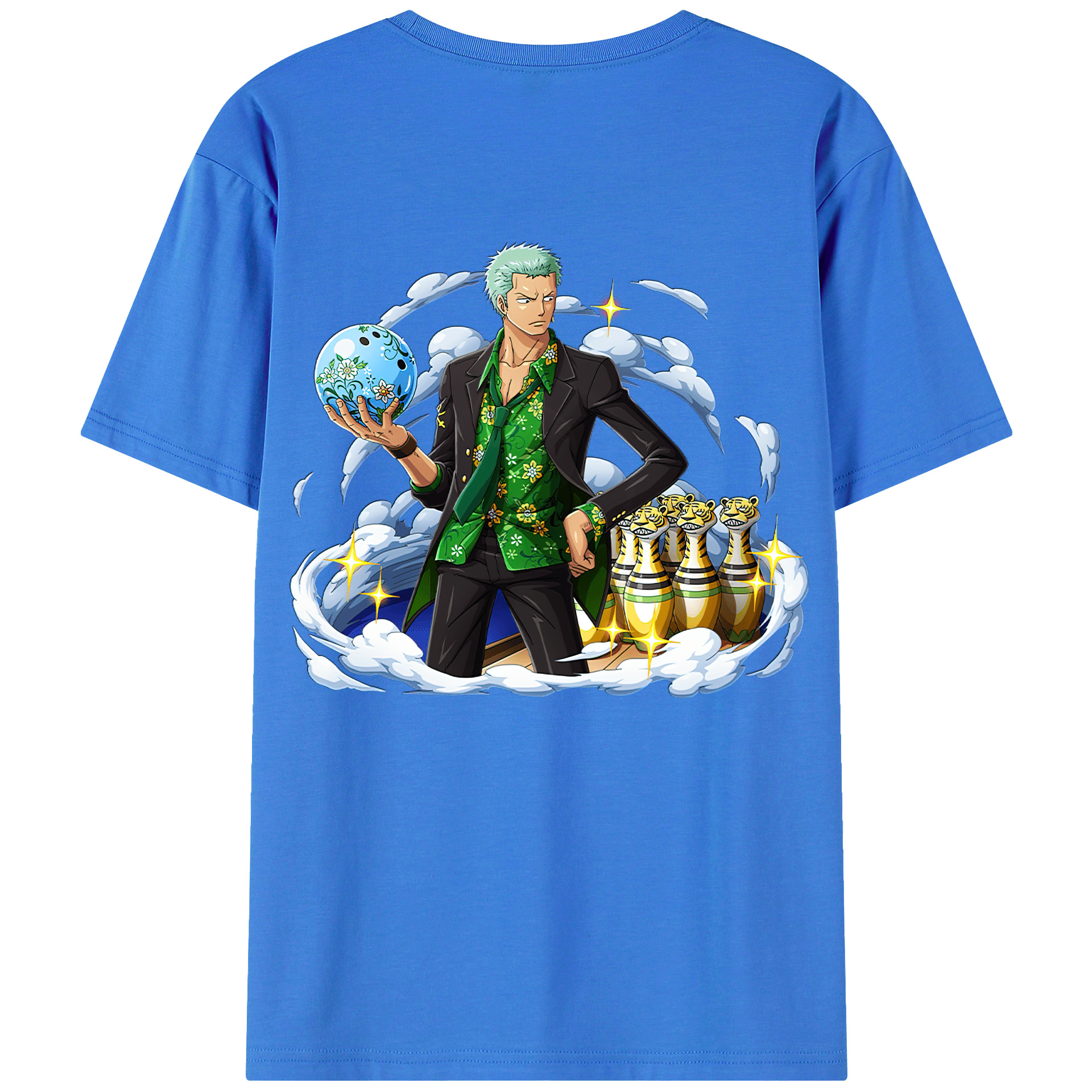 ワンピース ロロノア・ゾロ ONE PIECE Roronoa Zoro 綿100％半袖Tシャツ（背面プリント）