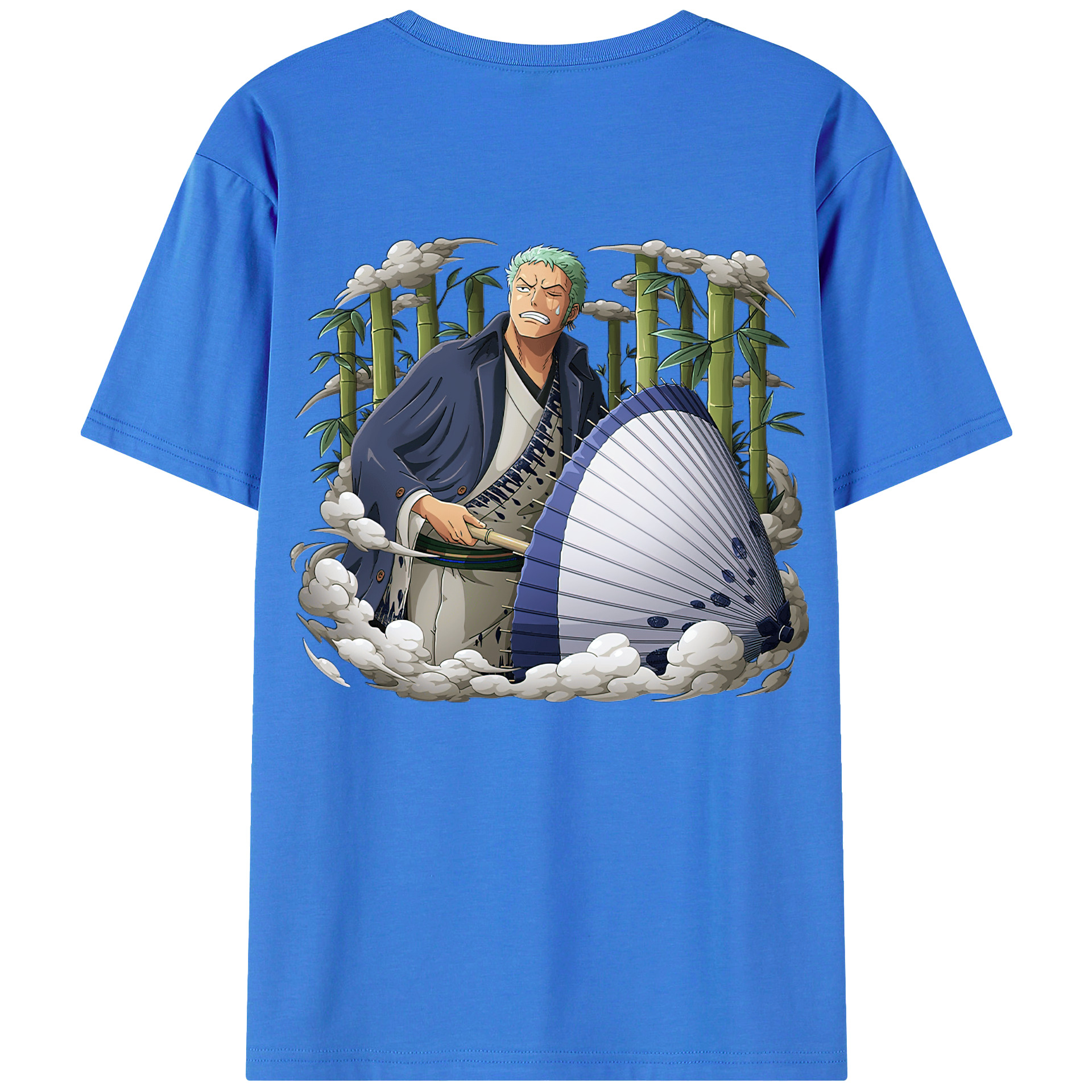 ワンピース ロロノア・ゾロ ONE PIECE Roronoa Zoro 綿100％半袖Tシャツ（背面プリント）