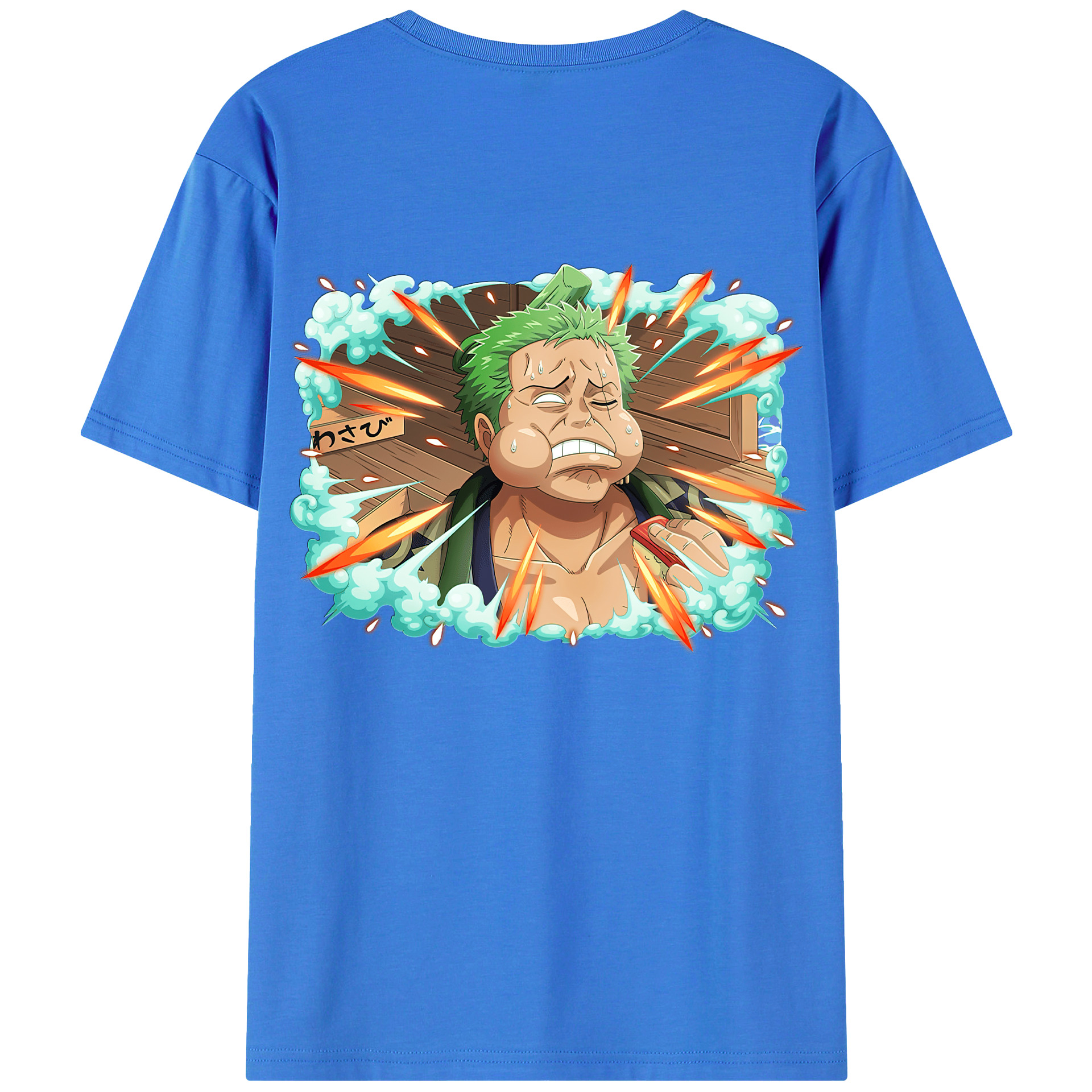 ワンピース ロロノア・ゾロ ONE PIECE Roronoa Zoro 綿100％半袖Tシャツ（背面プリント）
