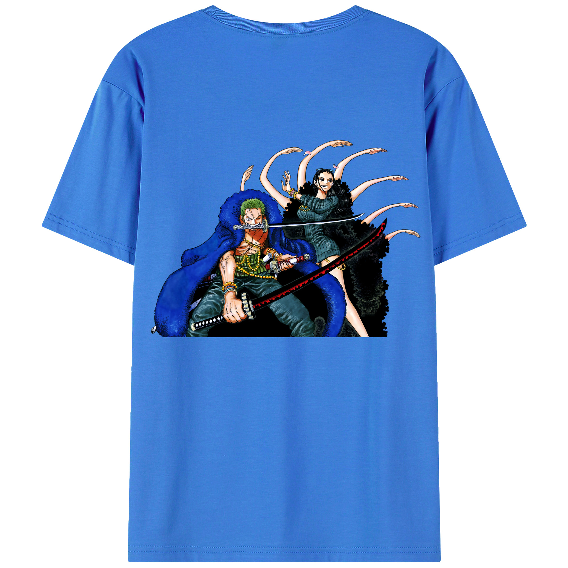 ワンピース ロロノア・ゾロ ONE PIECE Roronoa Zoro 綿100％半袖Tシャツ（背面プリント）