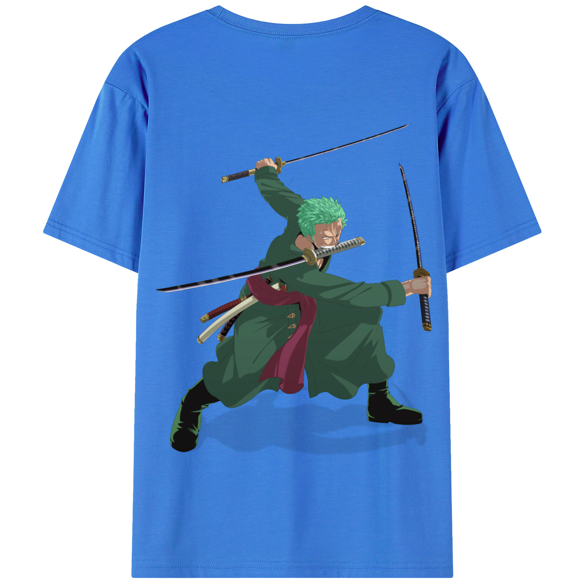 ワンピース ロロノア・ゾロ ONE PIECE Roronoa Zoro 綿100％半袖Tシャツ（背面プリント）