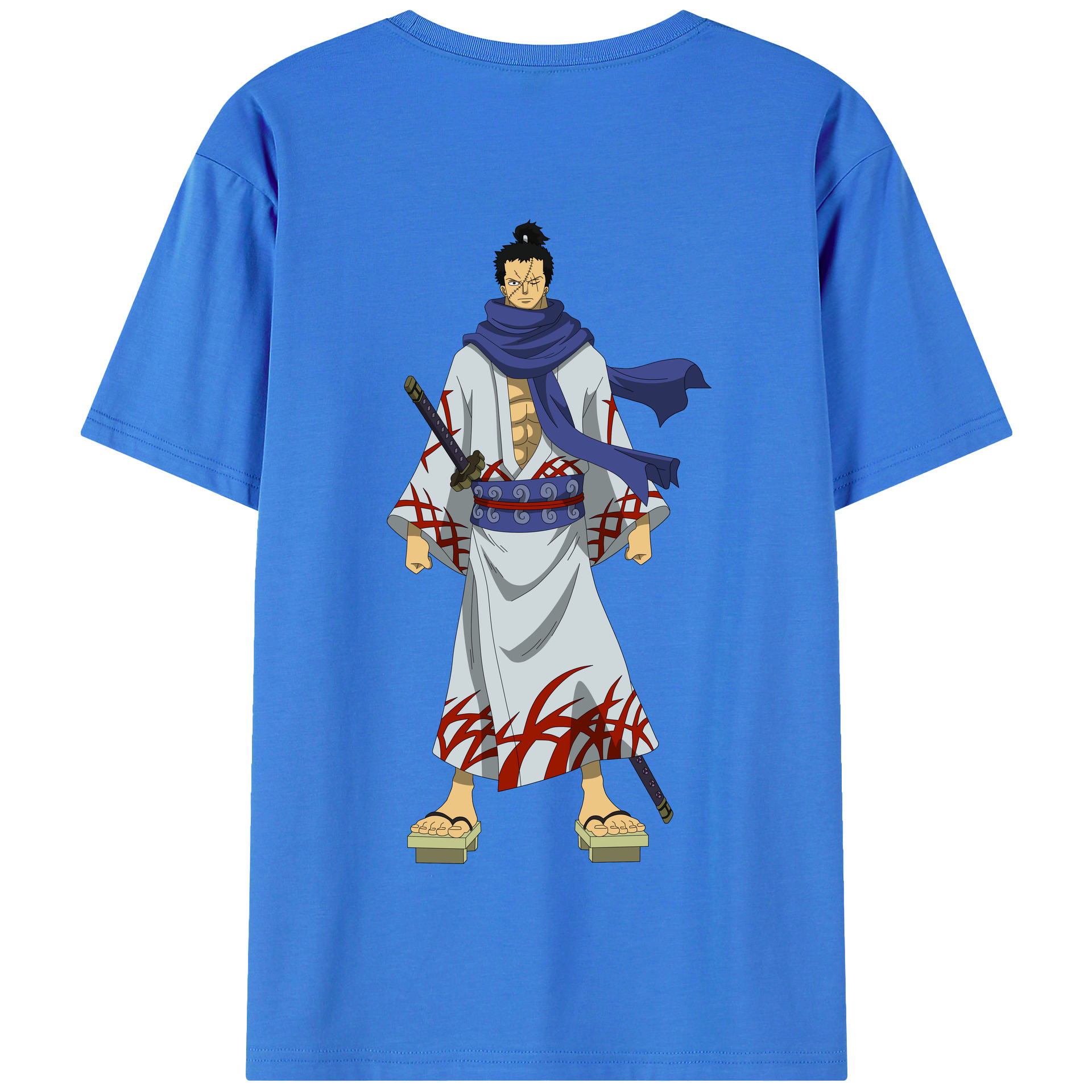 ワンピース ロロノア・ゾロ ONE PIECE Roronoa Zoro 綿100％半袖Tシャツ（背面プリント）