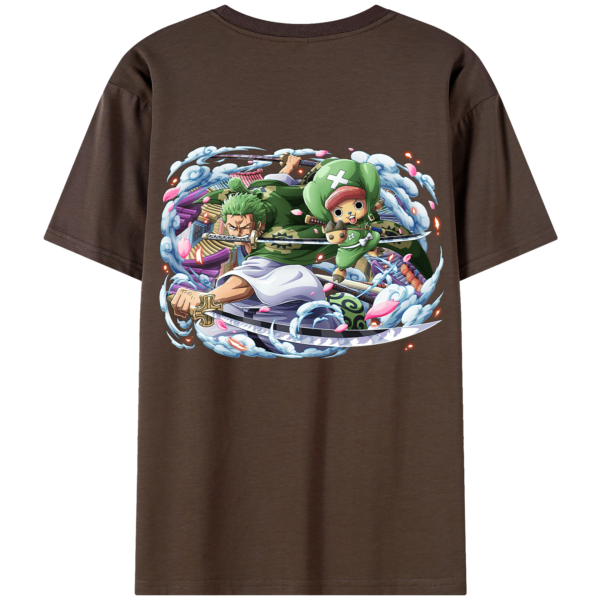 ワンピース ロロノア・ゾロ ONE PIECE Roronoa Zoro 綿100％半袖Tシャツ（背面プリント）
