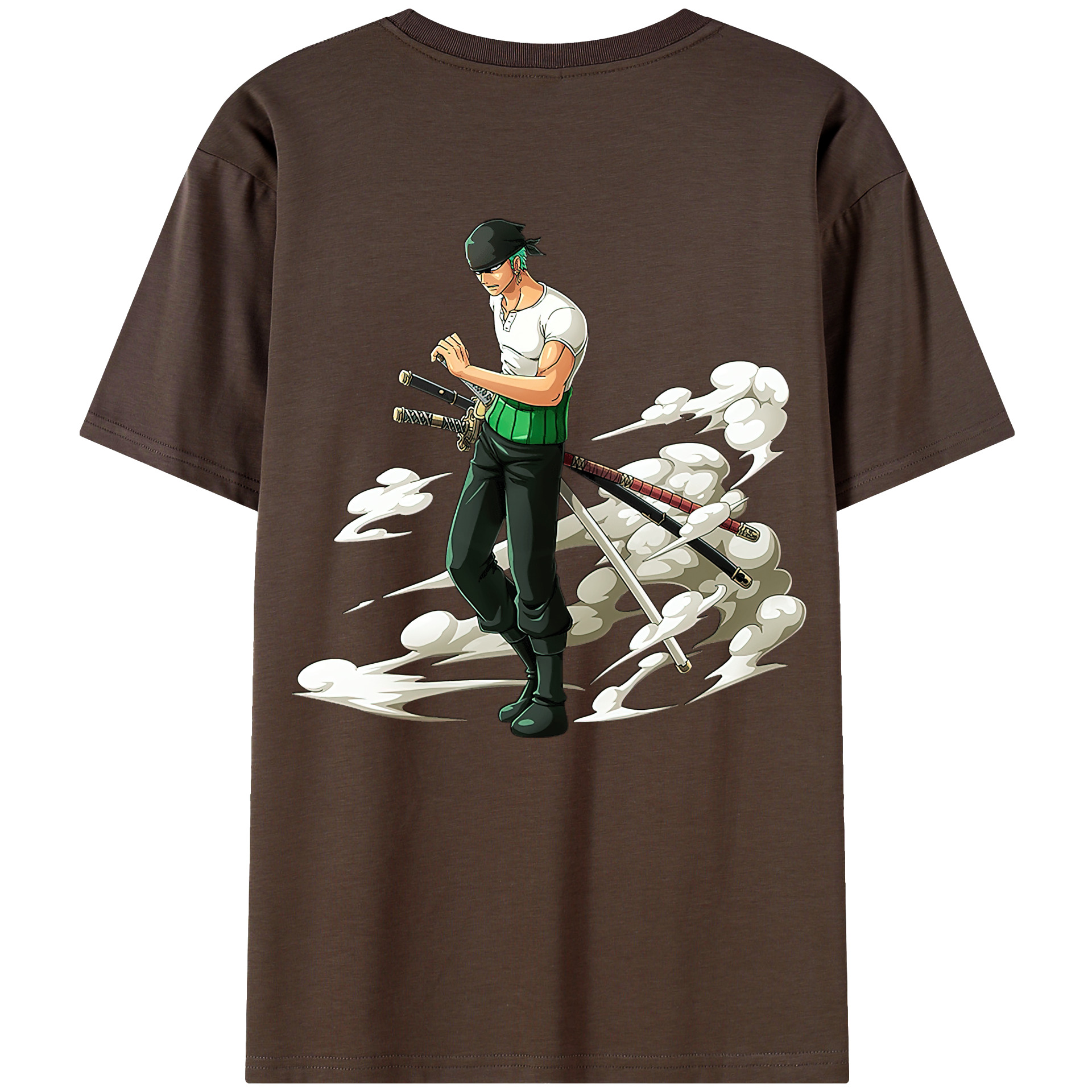 ワンピース ロロノア・ゾロ ONE PIECE Roronoa Zoro 綿100％半袖Tシャツ（背面プリント）