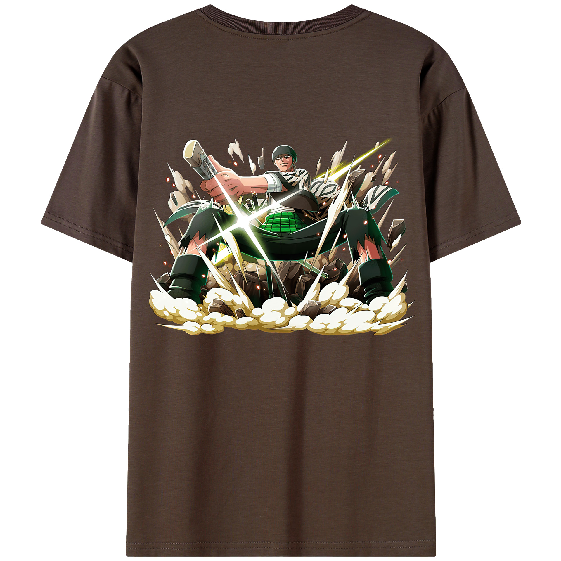 ワンピース ロロノア・ゾロ ONE PIECE Roronoa Zoro 綿100％半袖Tシャツ（背面プリント）