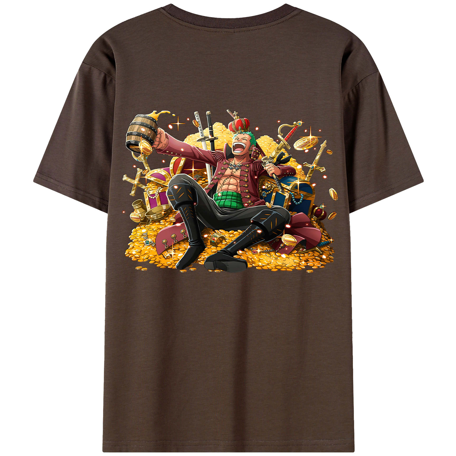 ワンピース ロロノア・ゾロ ONE PIECE Roronoa Zoro 綿100％半袖Tシャツ（背面プリント）