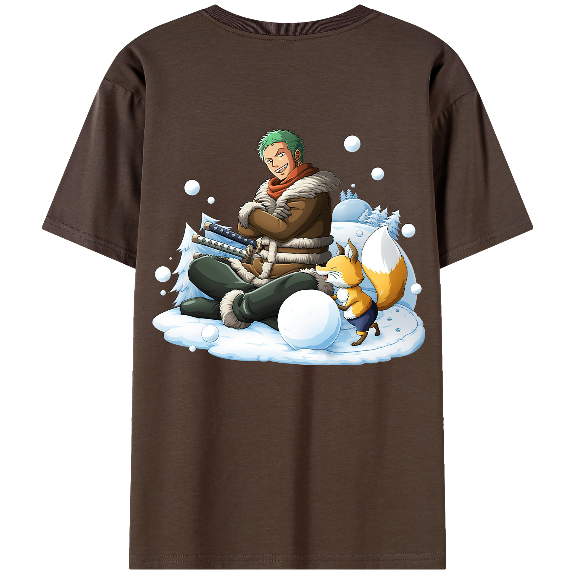 ワンピース ロロノア・ゾロ ONE PIECE Roronoa Zoro 綿100％半袖Tシャツ（背面プリント）