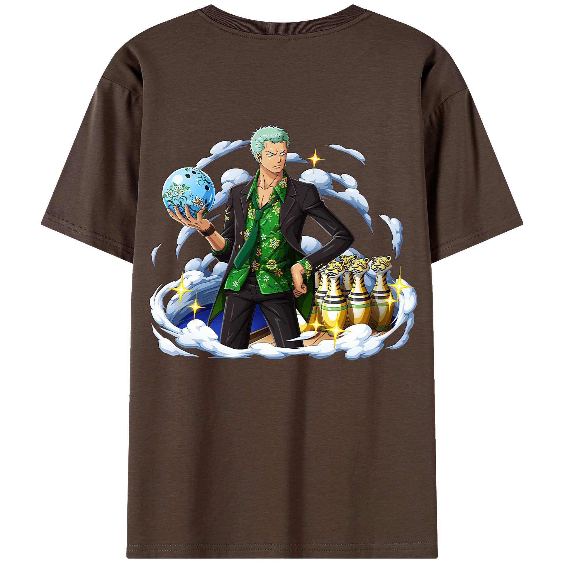 ワンピース ロロノア・ゾロ ONE PIECE Roronoa Zoro 綿100％半袖Tシャツ（背面プリント）