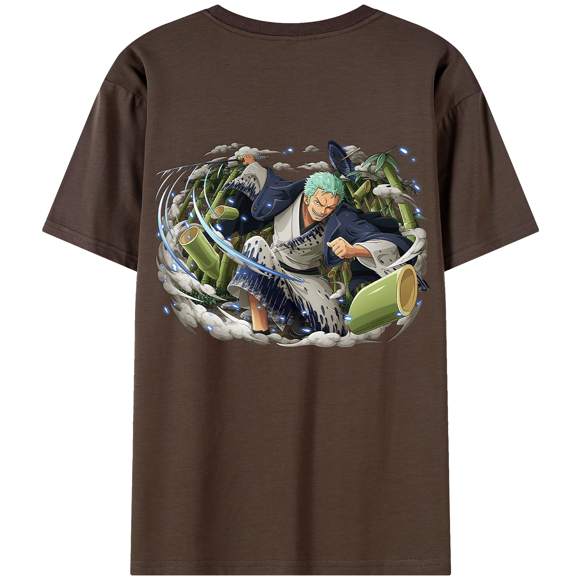 ワンピース ロロノア・ゾロ ONE PIECE Roronoa Zoro 綿100％半袖Tシャツ（背面プリント）