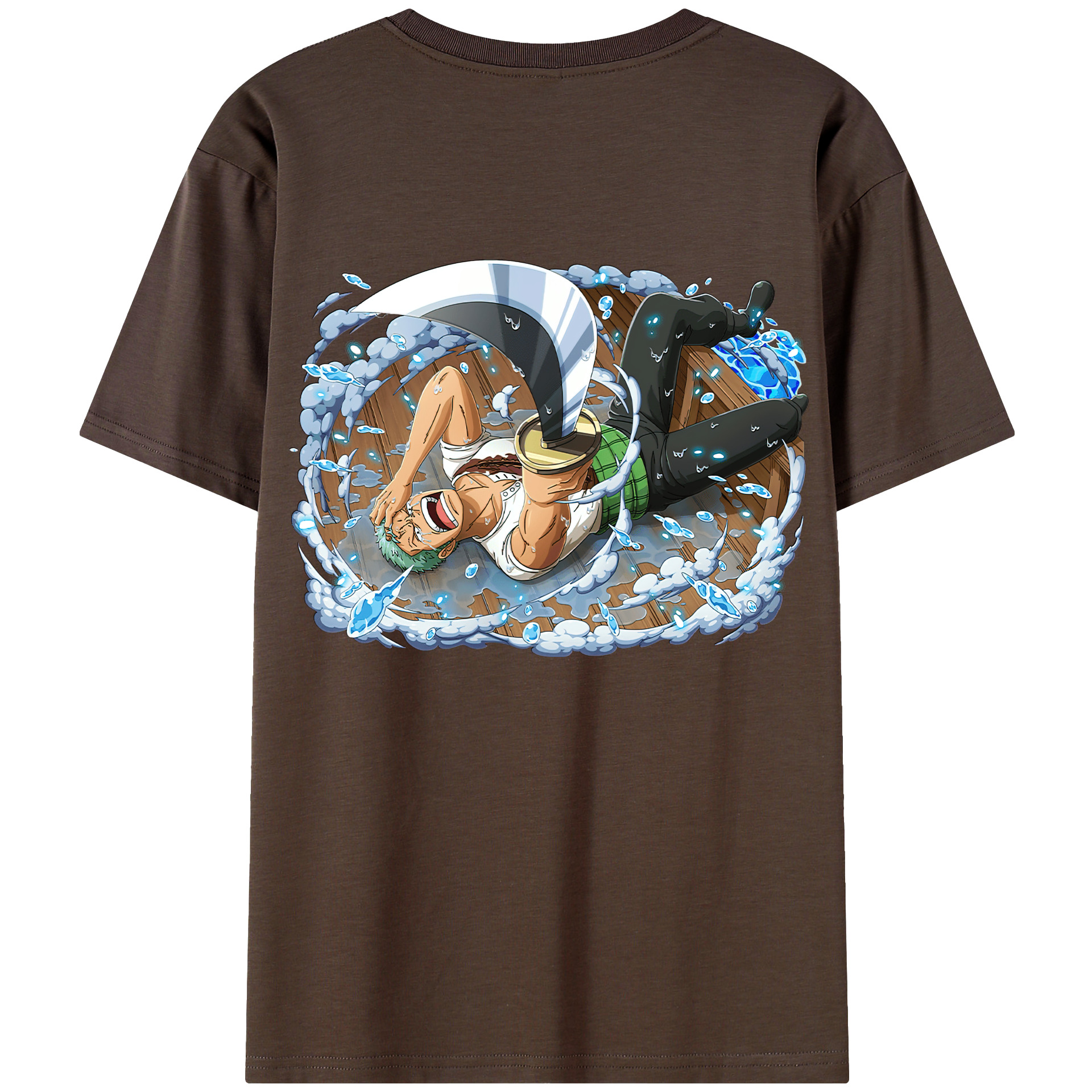 ワンピース ロロノア・ゾロ ONE PIECE Roronoa Zoro 綿100％半袖Tシャツ（背面プリント）