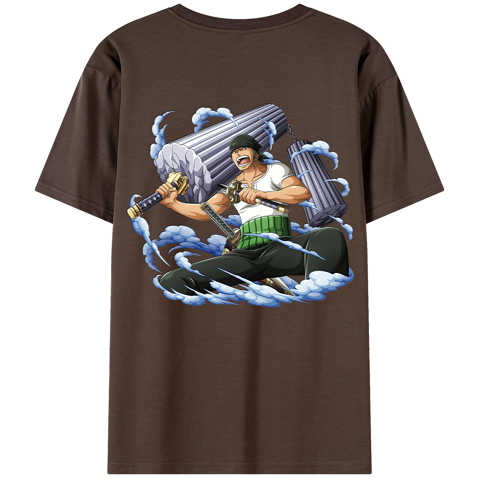 ワンピース ロロノア・ゾロ ONE PIECE Roronoa Zoro 綿100％半袖Tシャツ（背面プリント）