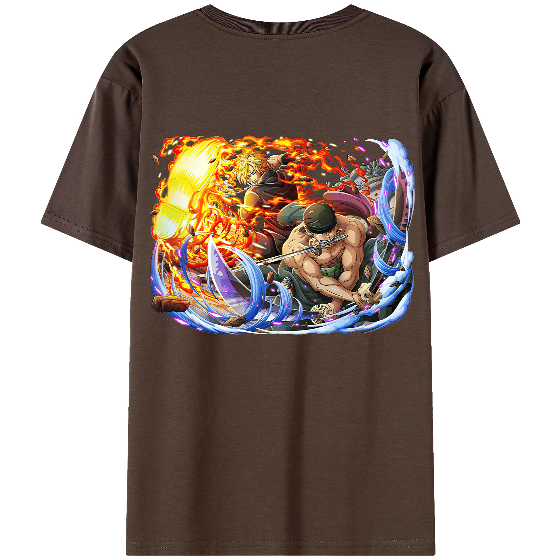 ワンピース ロロノア・ゾロ ONE PIECE Roronoa Zoro 綿100％半袖Tシャツ（背面プリント）